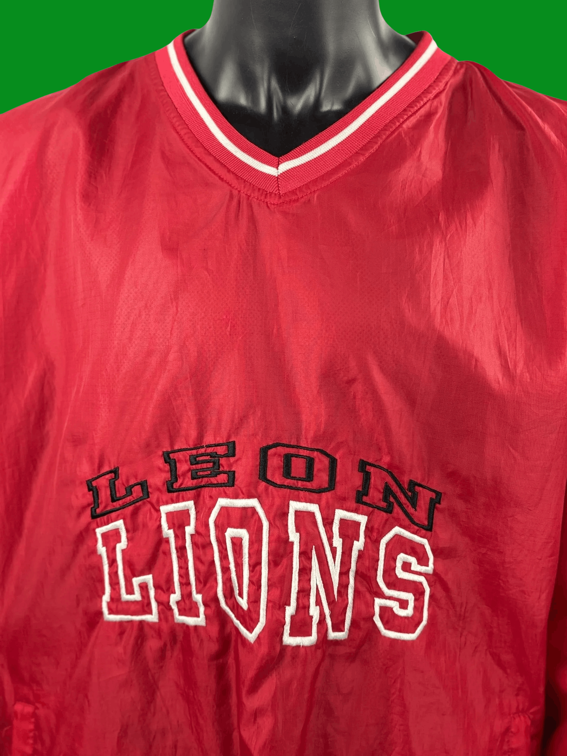 Vintage VTG Leon Lions V-Neck Pullover Windbreaker by CTM Sportswear Size US XXL / EU 58 / 5 - 3 Thumbnail