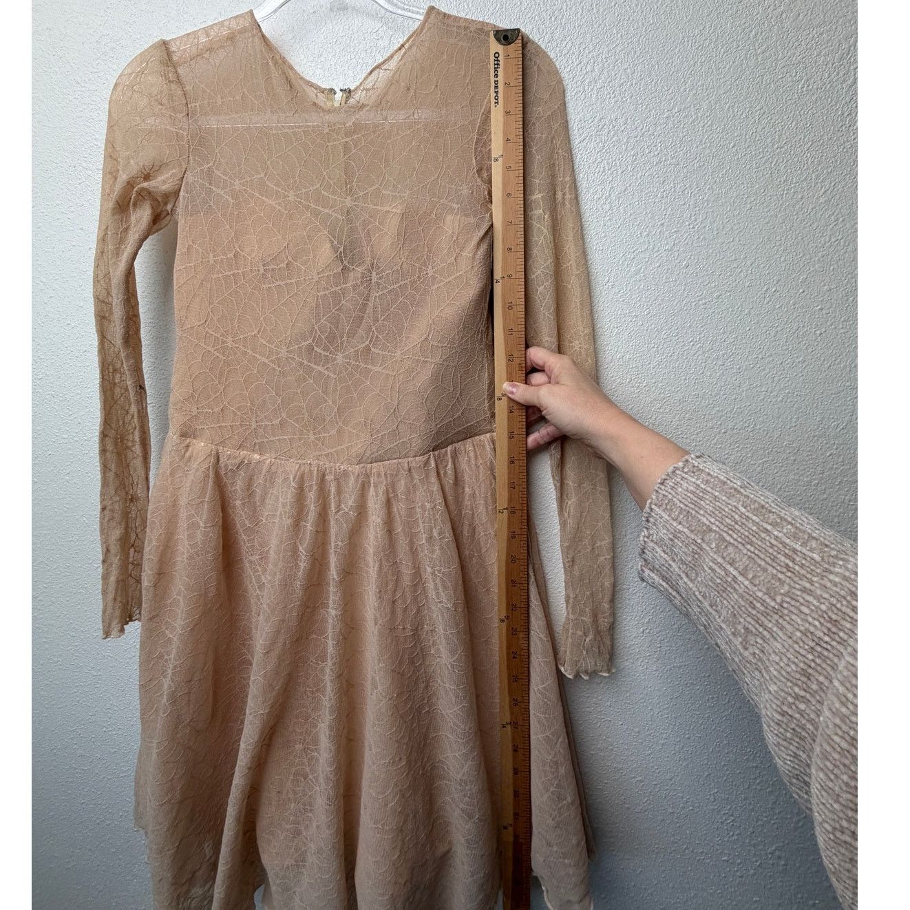 Other Ninivah Khomo Tan Lace Long Sleeve Mini Dress US XS/S Size XS / US 0-2 / IT 36-38 - 17 Thumbnail