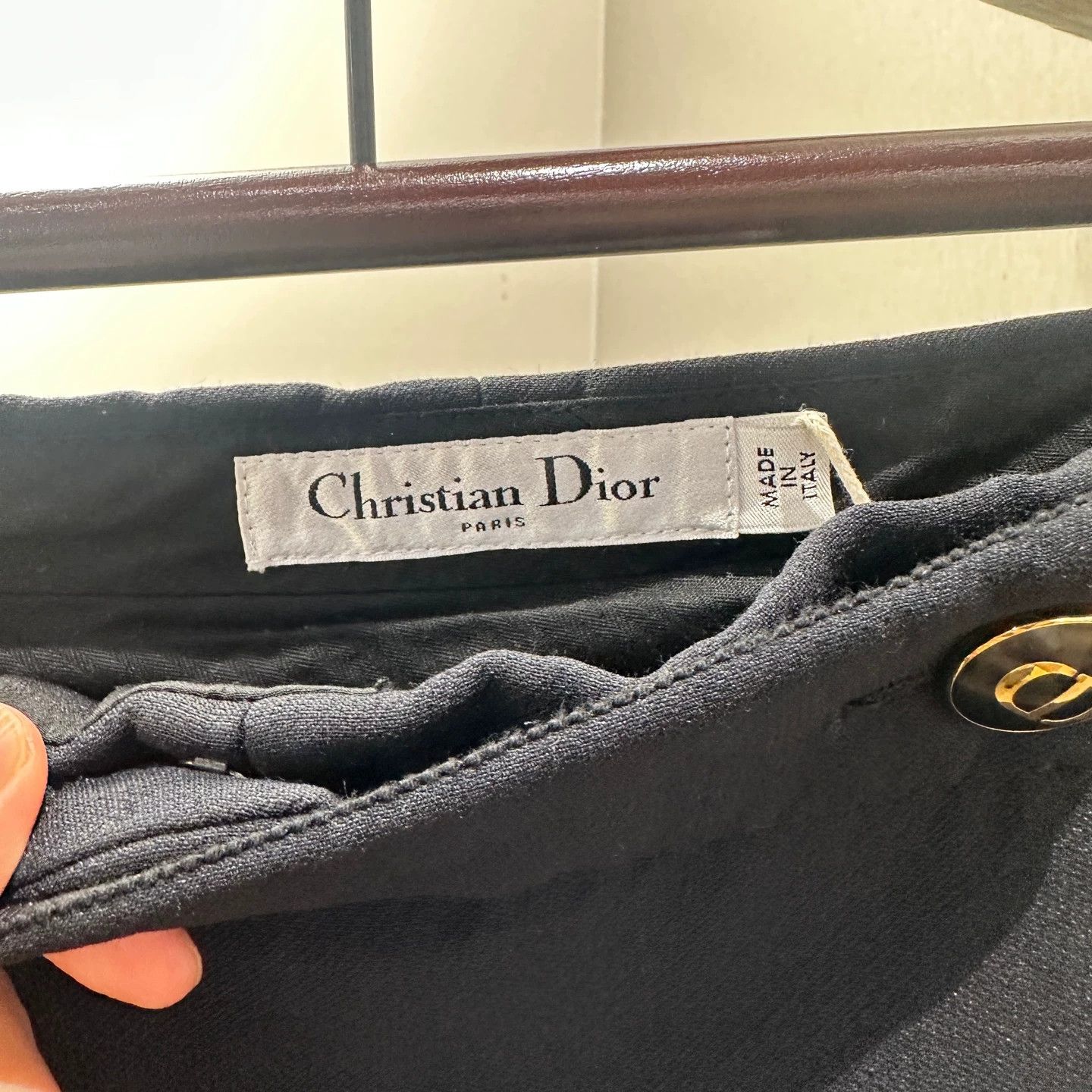 Christian Dior Monsieur Christian Dior CD Buckle Black Wool Culottes 38 Size 27" / US 4 / IT 40 - 3 Thumbnail