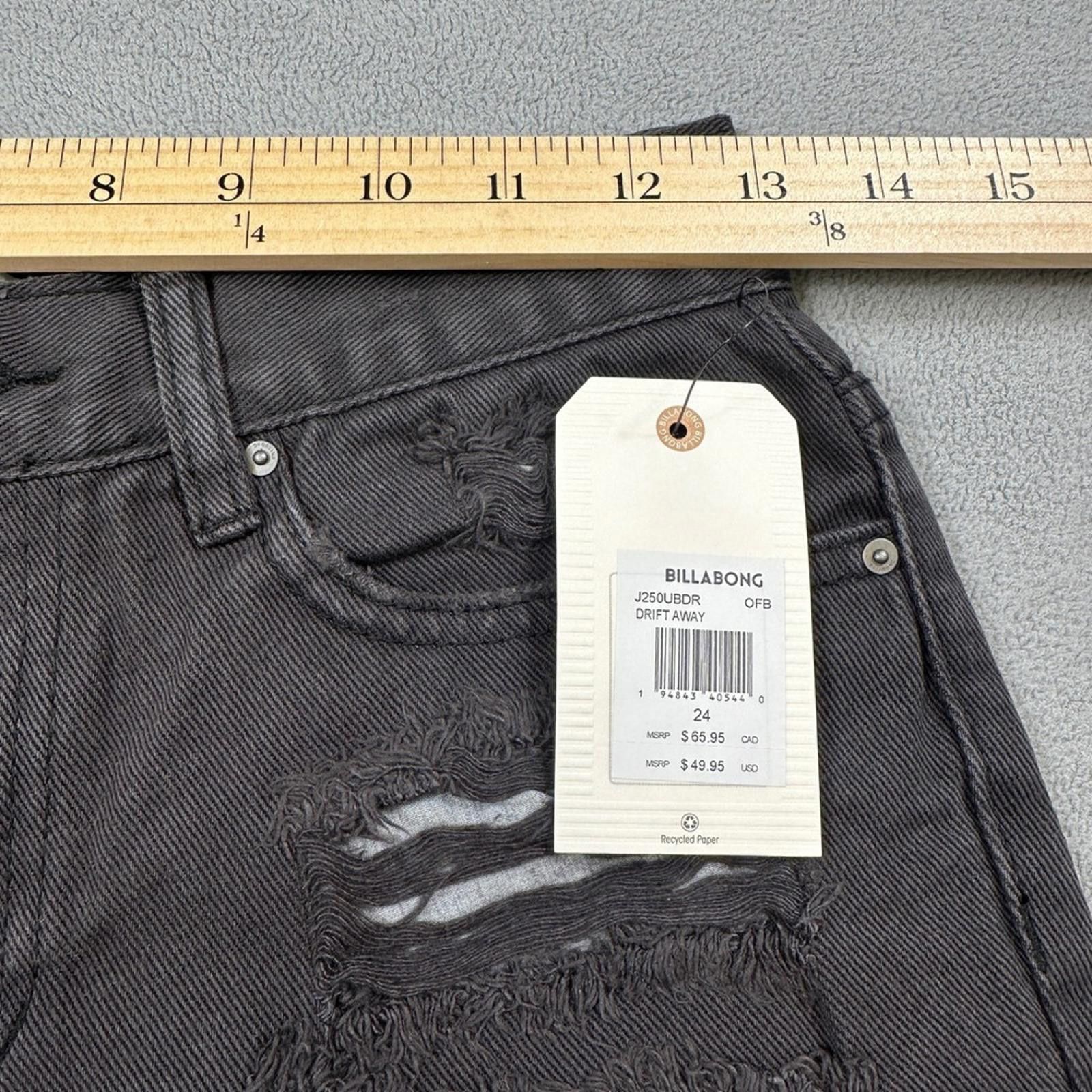 Billabong Billabong Denim Shorts Women 24 Drift Away Black Denim Size 24" / US 00 / IT 34 - 4 Thumbnail