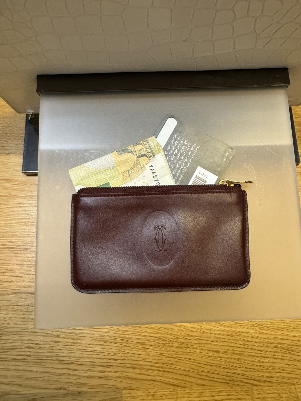 image of Cartier Cardholder in Maroon, Men's