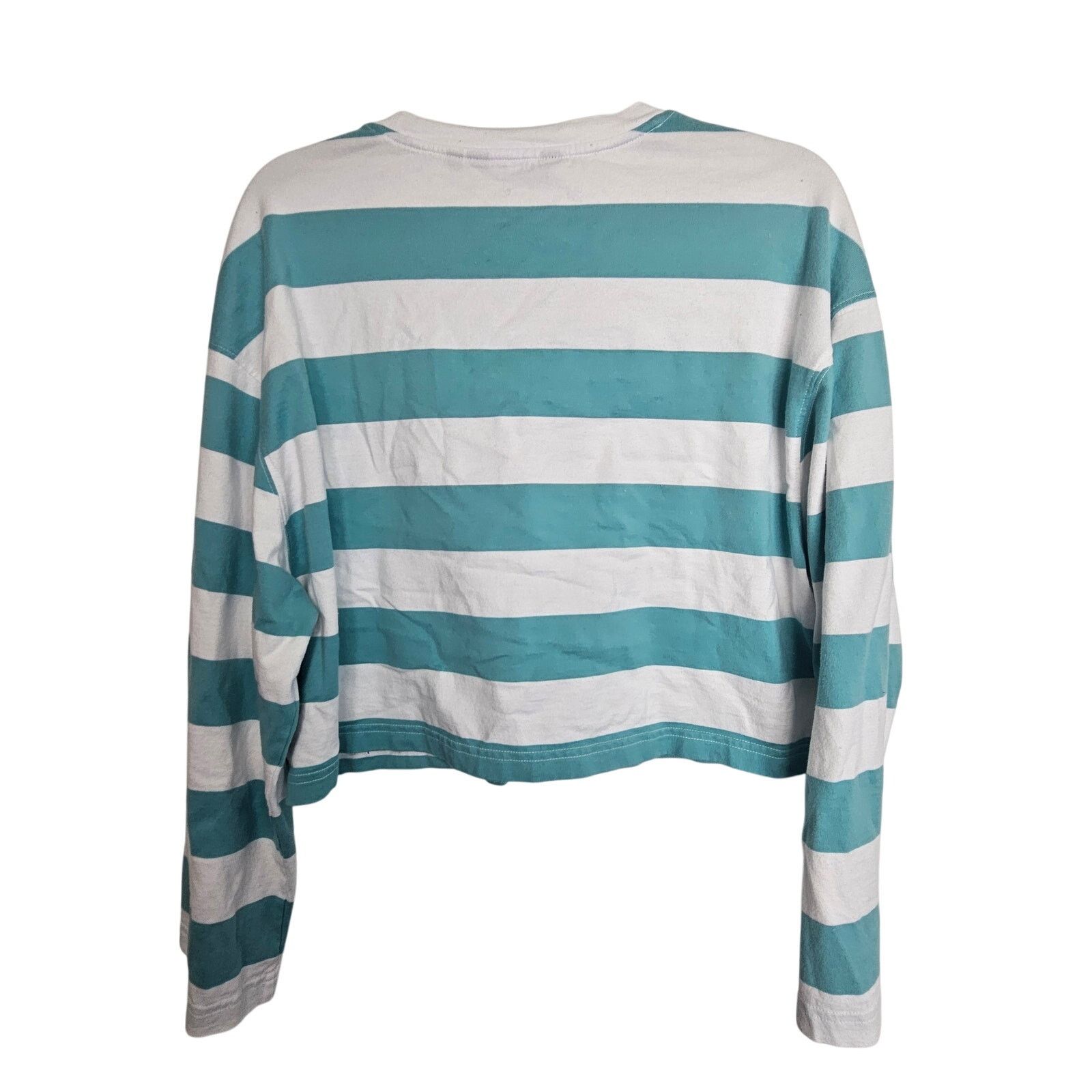 Vineyard Vines Vineyard Vines Shirt Long Sleeve Crop Top Blue Striped L Size L / US 10 / IT 46 - 8 Thumbnail