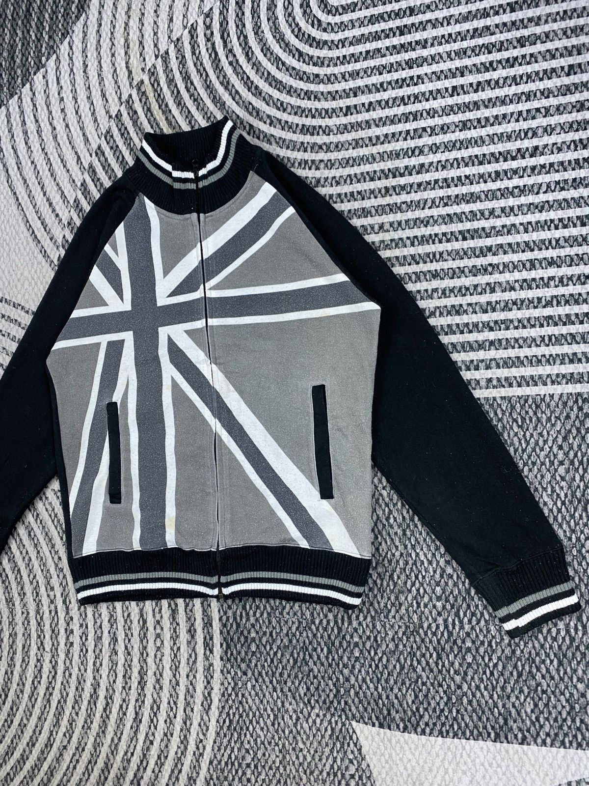Japanese Brand ST.Franc United Kingdom Flag Big Printed Zipper Jacket Size US M / EU 48-50 / 2 - 5 Thumbnail