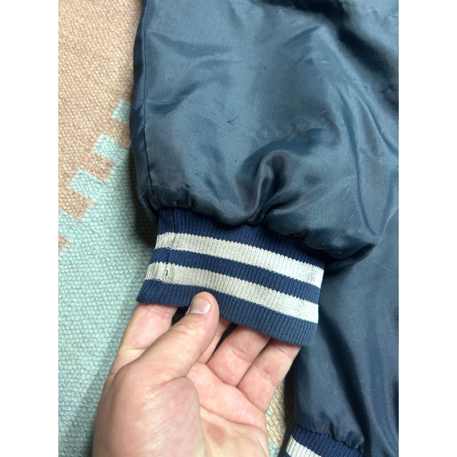 Vintage VINTAGE 80s Satin Jacket South End Little League Baseball Bay City Michigan XL Jacket Men Womens? Size US XL / EU 56 / 4 - 7 Thumbnail