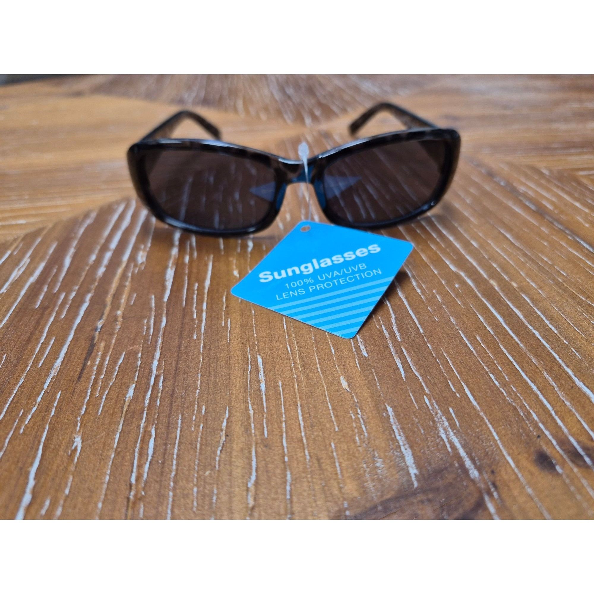 Other Black Leopard Print Rectangular Sunglasses With 100% UVA/UVB Size ONE SIZE - 1 Thumbnail