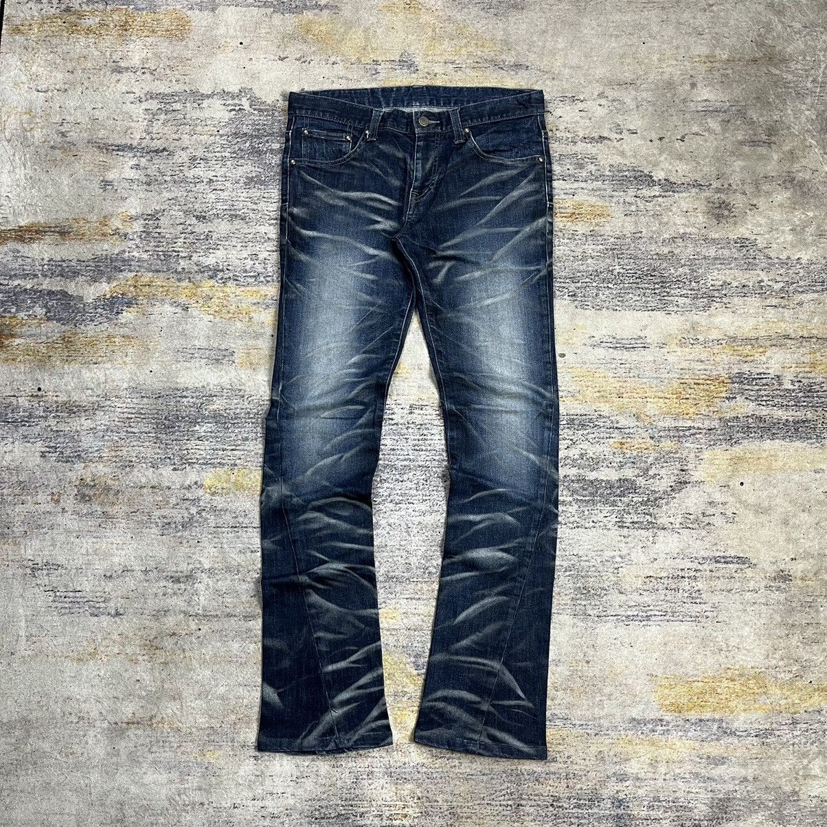 Tornado Mart Tornado Mart whisker wash boot cut low rise denim pants Size US 32 / EU 48 - 1 Thumbnail