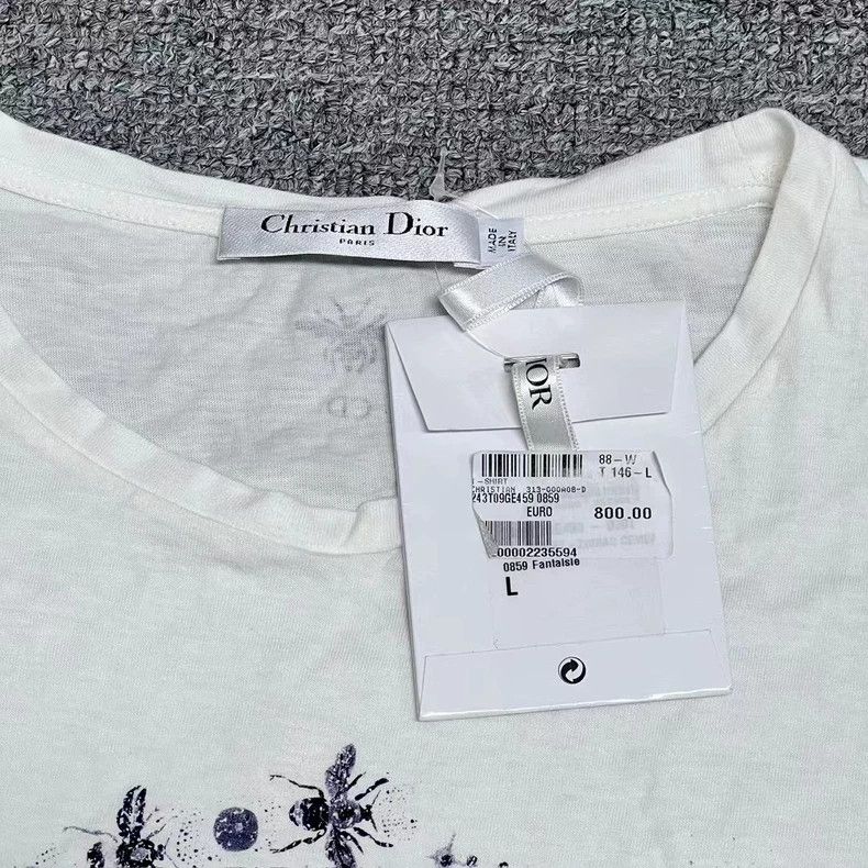 Dior Dior Cotton and linen blend white Gemini bird pattern prin Size L / US 10 / IT 46 - 3 Thumbnail