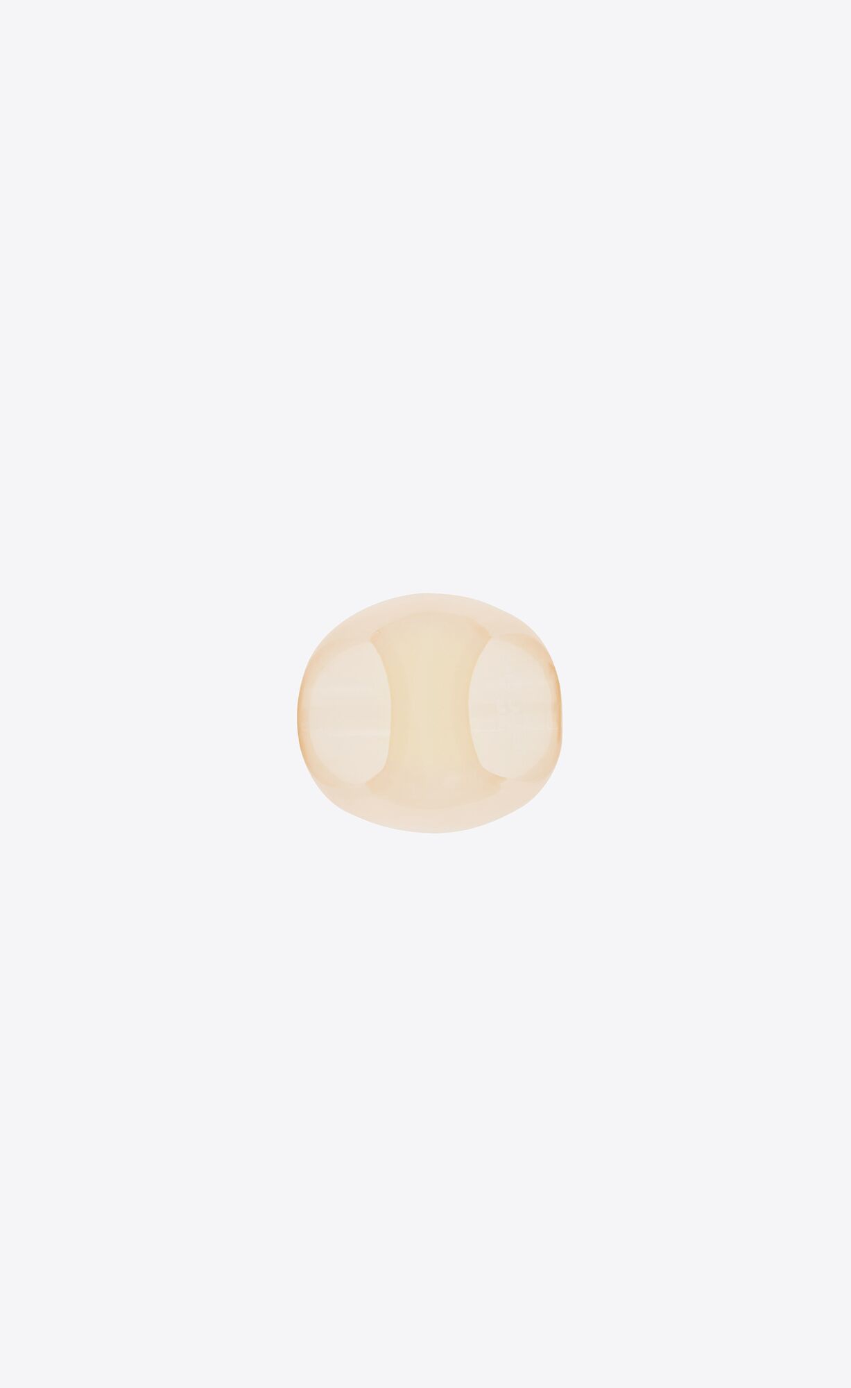 Saint Laurent Paris o1smrcs1224 Size: OS / Egg Ring In Resin in Milky Ivory Size ONE SIZE - 4 Thumbnail