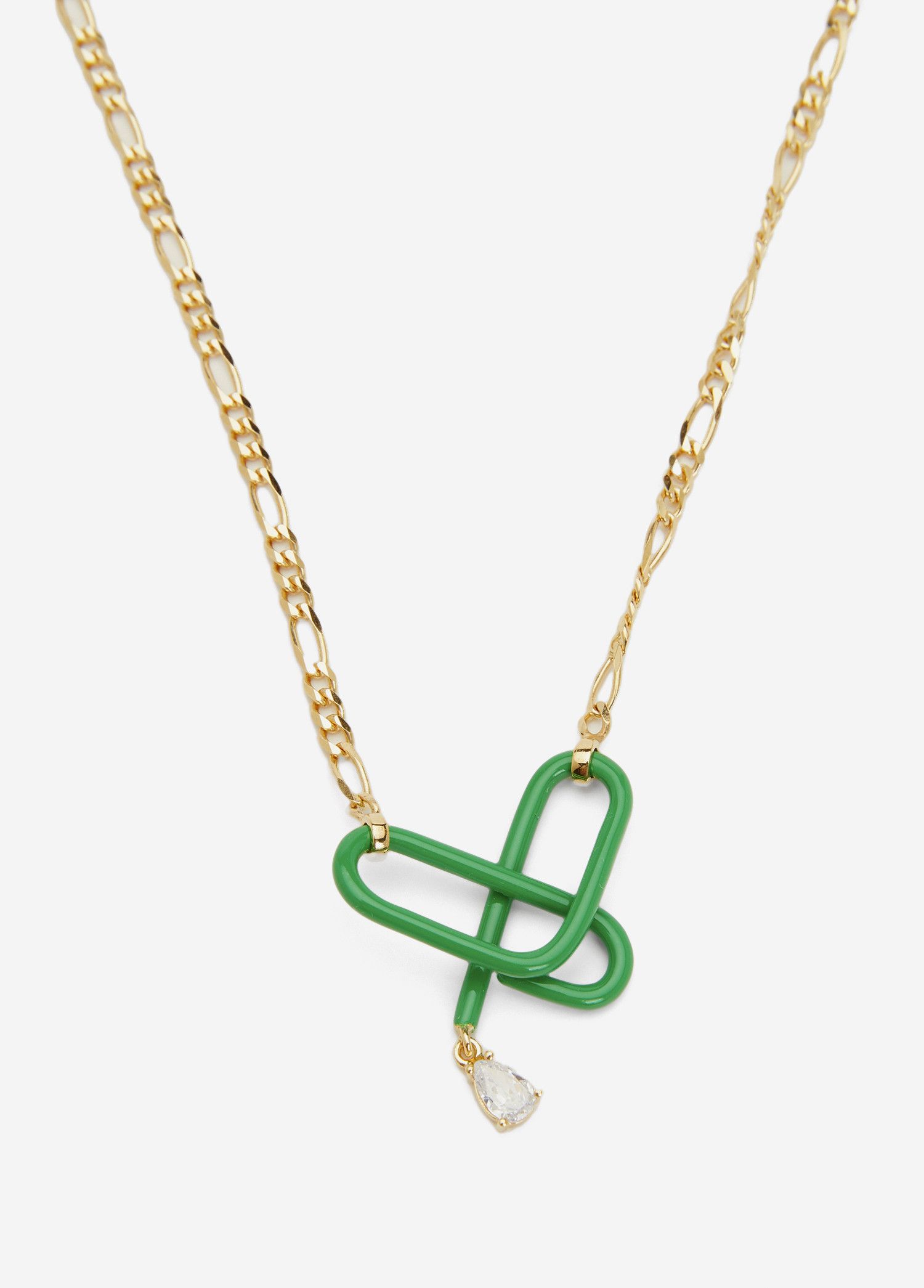 Bottega Veneta BOTTEGA VENETA Intertwined pendant ceramic silver necklace q Size ONE SIZE - 1 Thumbnail