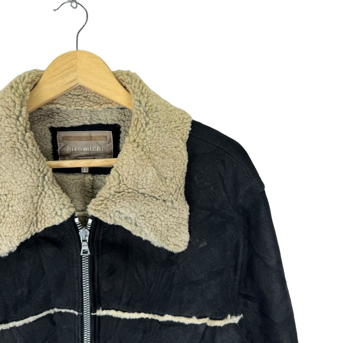 Japanese Brand 🌟HIROMICHI NAKANO SHERPA LEATHER JACKET LIKE NUMBER NINE Size US L / EU 52-54 / 3 - 8 Thumbnail