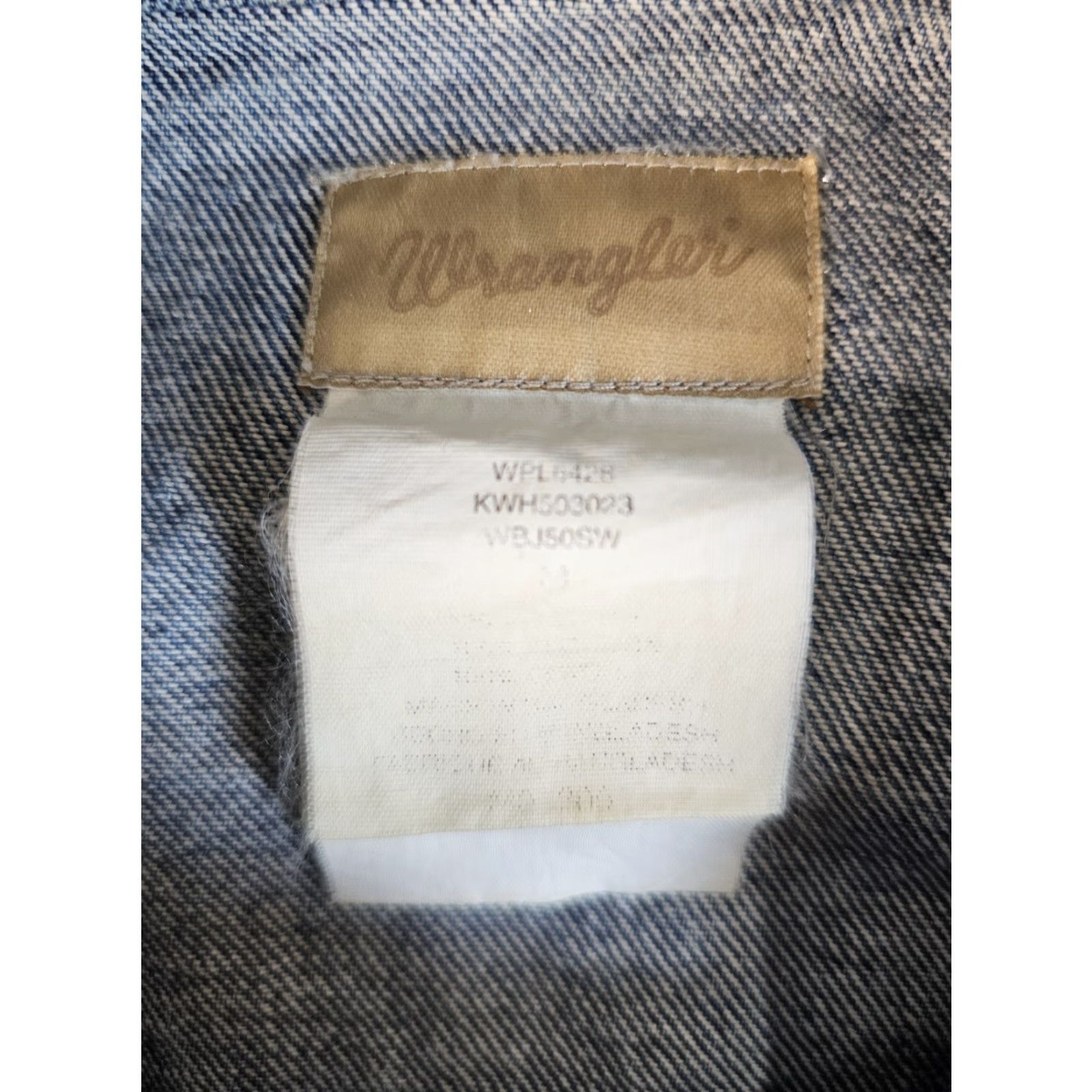 Wrangler VINTAGE Wrangler Denim Jacket Trucker 80s Blue Cotton Sz M Regular Men Jeans Jacket Size US 31 - 4 Thumbnail