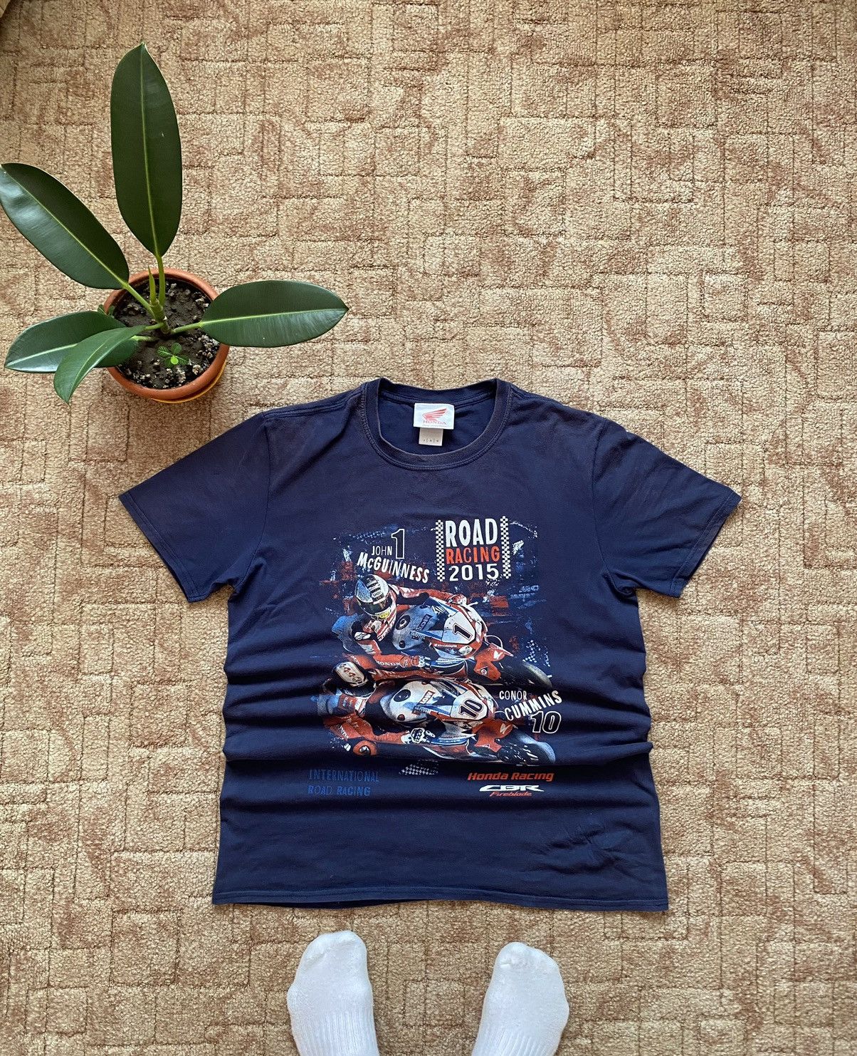 Honda × Vintage Honda 2015 International Road Racing T-shirt Size US L / EU 52-54 / 3 - 1 Thumbnail