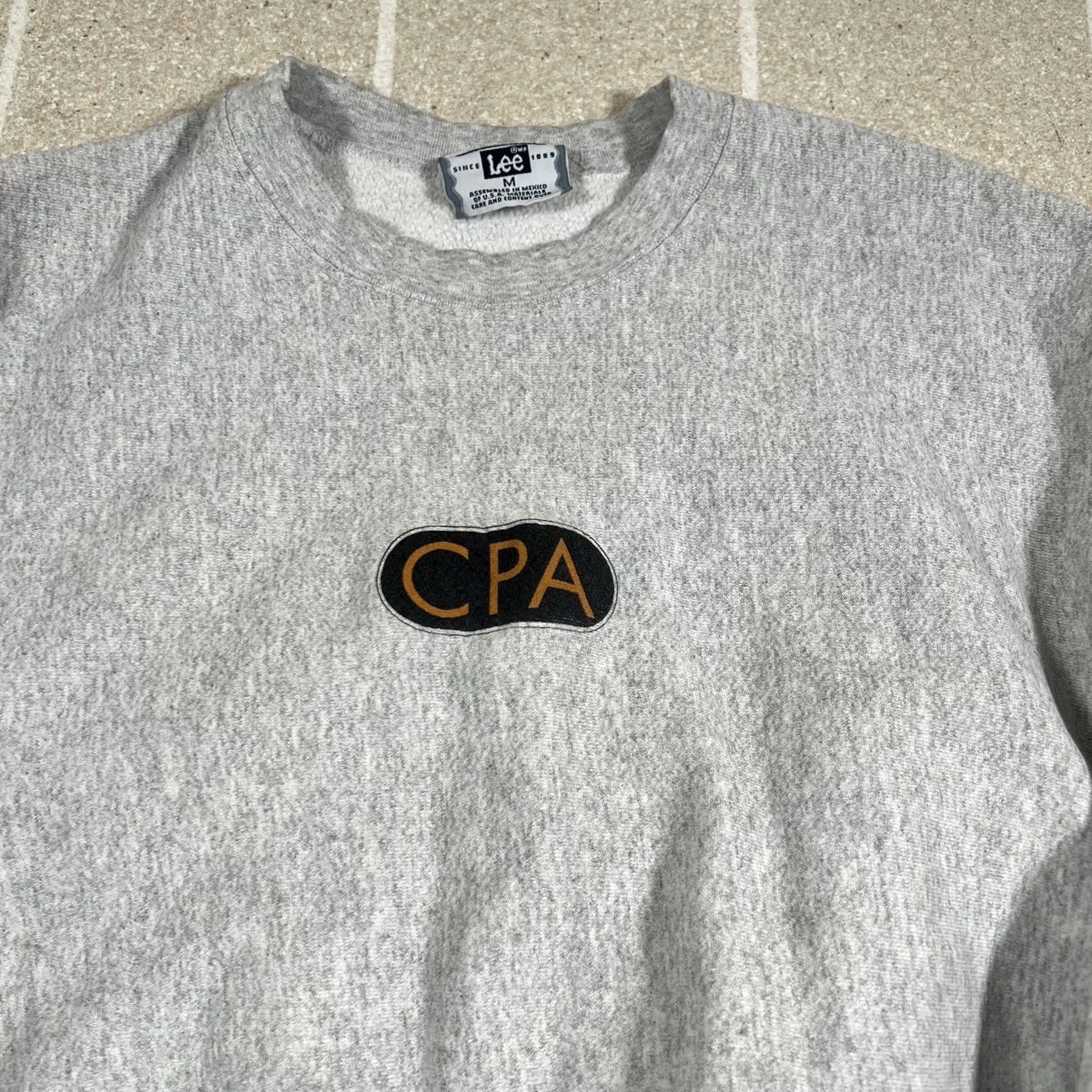 Lee VINTAGE Lee Sweatshirt CPA Center Logo 90s Heather Gray Gray Size M Mens Pullover Size US M / EU 48-50 / 2 - 2 Thumbnail