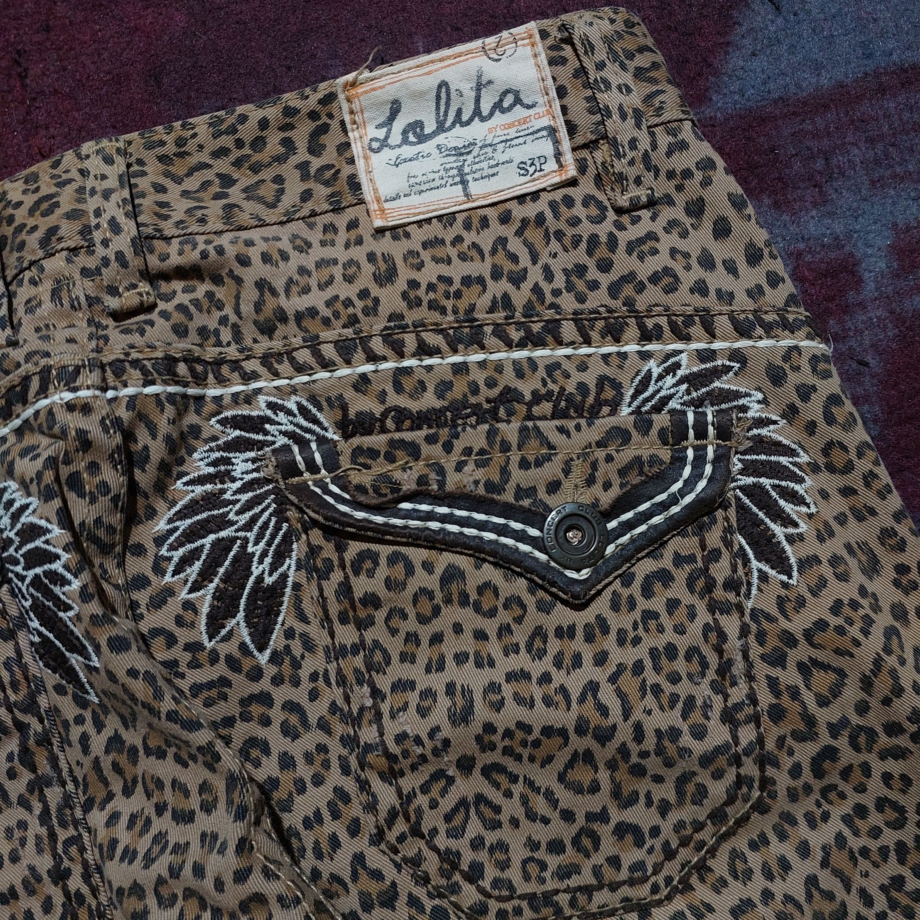 Tornado Mart lolita yoshitomo nara wing embroidery pocket jeans leopard Size US 30 / EU 46 - 12 Thumbnail