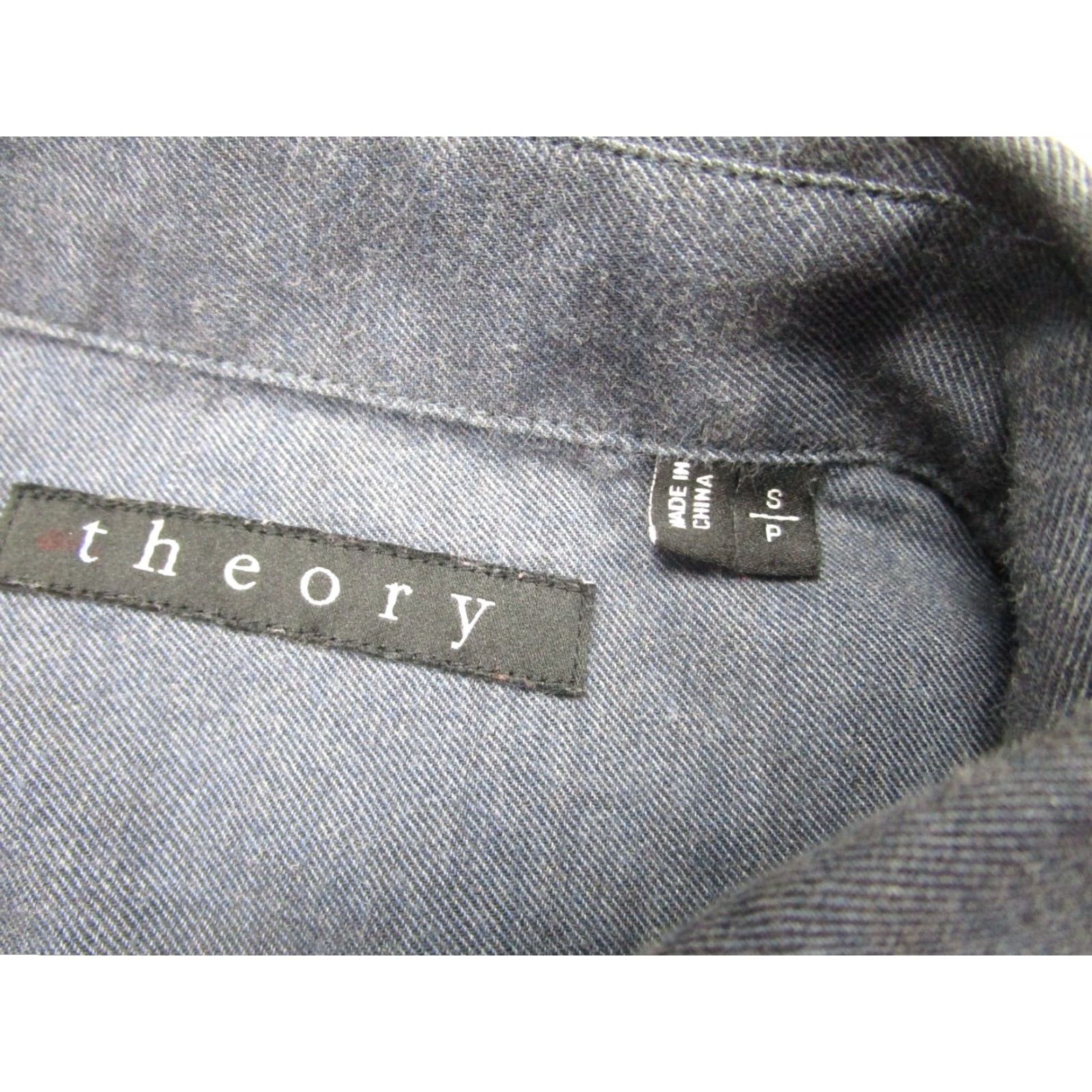 Theory Theory Button-Up Shirt Mens Small Blue Long Sleeve Casual Workwear Size US S / EU 44-46 / 1 - 5 Thumbnail