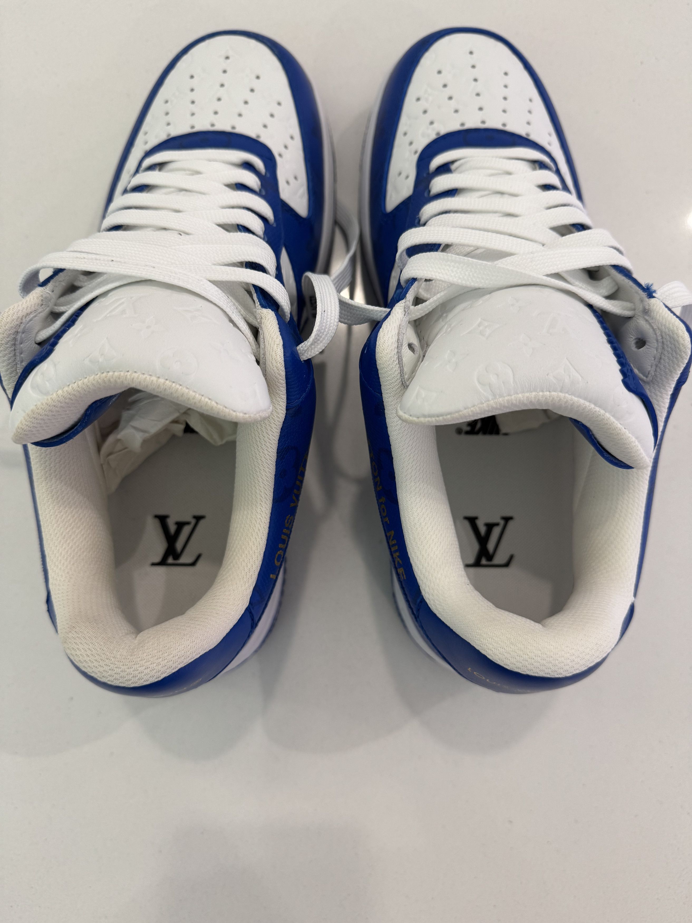 Louis Vuitton Louis Vuitton Nike Air Force 1 Low White Royal Size US 8 / EU 41 - 4 Thumbnail