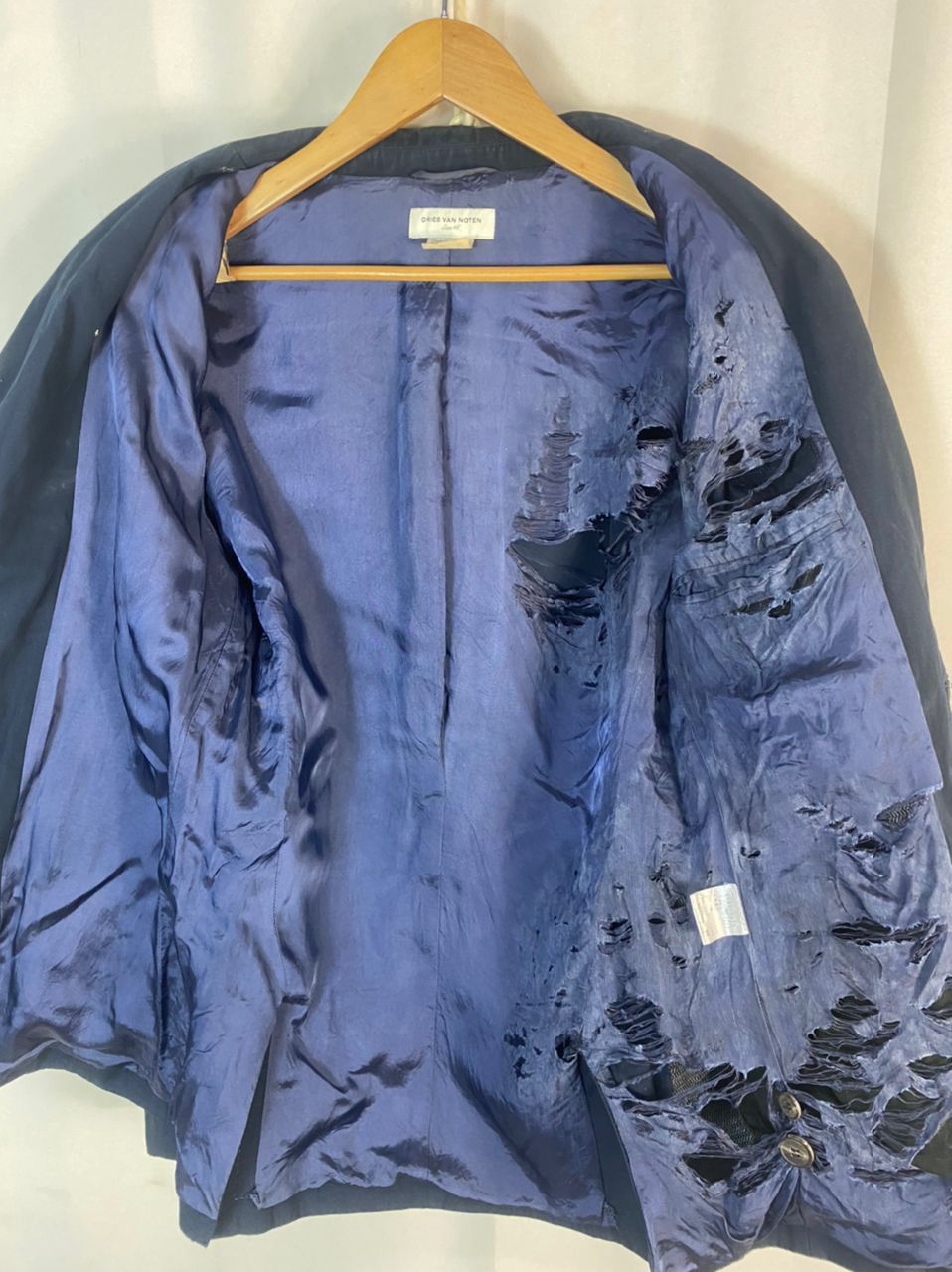 Designer × Dries Van Noten Dries van noten distressed blazer jacket Size US M / EU 48-50 / 2 - 10 Thumbnail