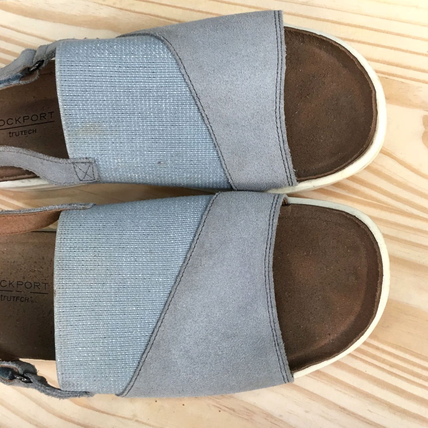 Rockport Rockport Sandals Womens 9.5 M Kyra Slingback Blue Leather Open Toe casual CI4824 Size US 10 / IT 40 - 6 Thumbnail