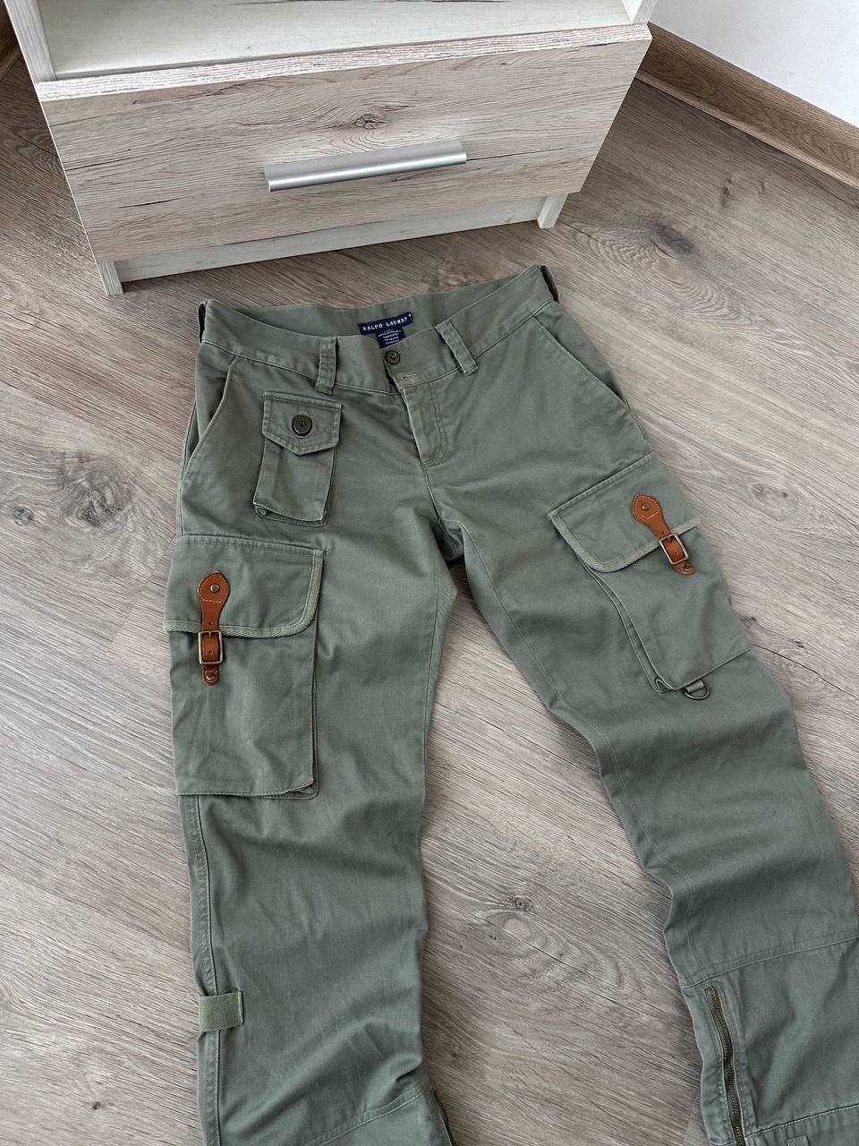 Polo Ralph Lauren × Vintage Vintage Polo Ralph Lauren Green Pocket Zip Cargo Pants Size US 36 / EU 52 - 8 Thumbnail