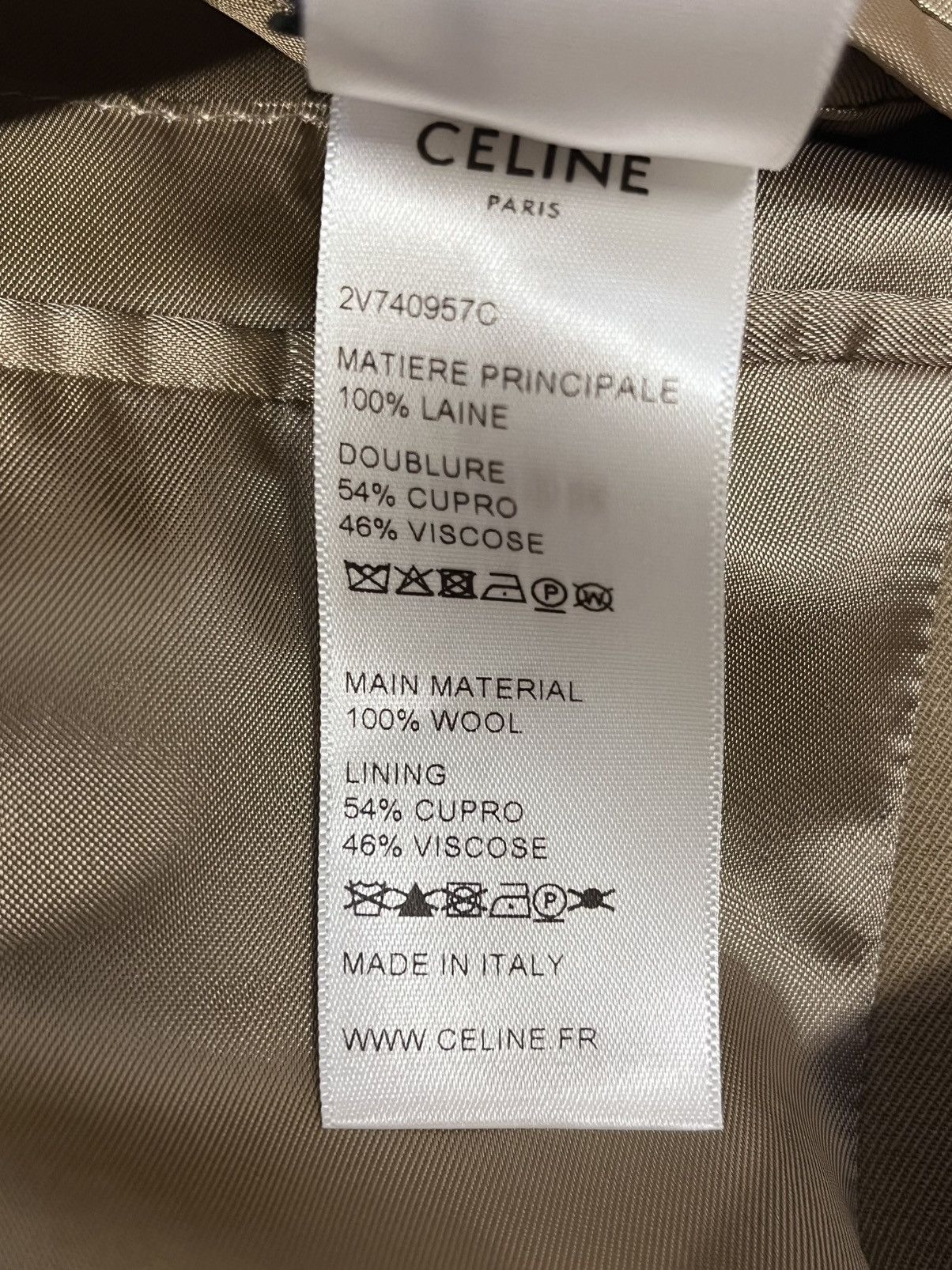 Celine SS20 WOOL GABARDINE MILITARY JACKET Size 46R - 6 Thumbnail