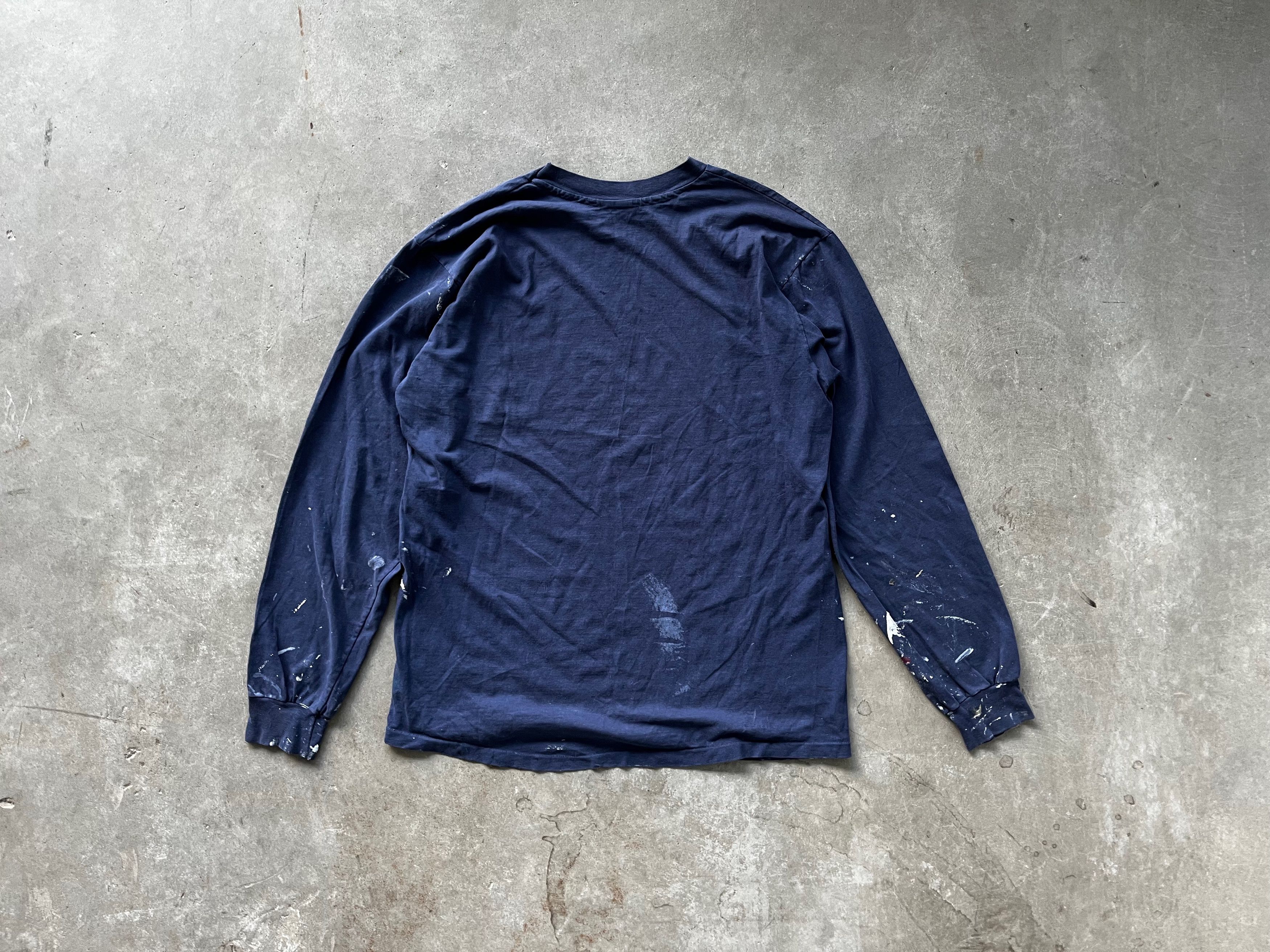 Vintage distressed thrashed paint splattered long sleeve Size US L / EU 52-54 / 3 - 2 Thumbnail
