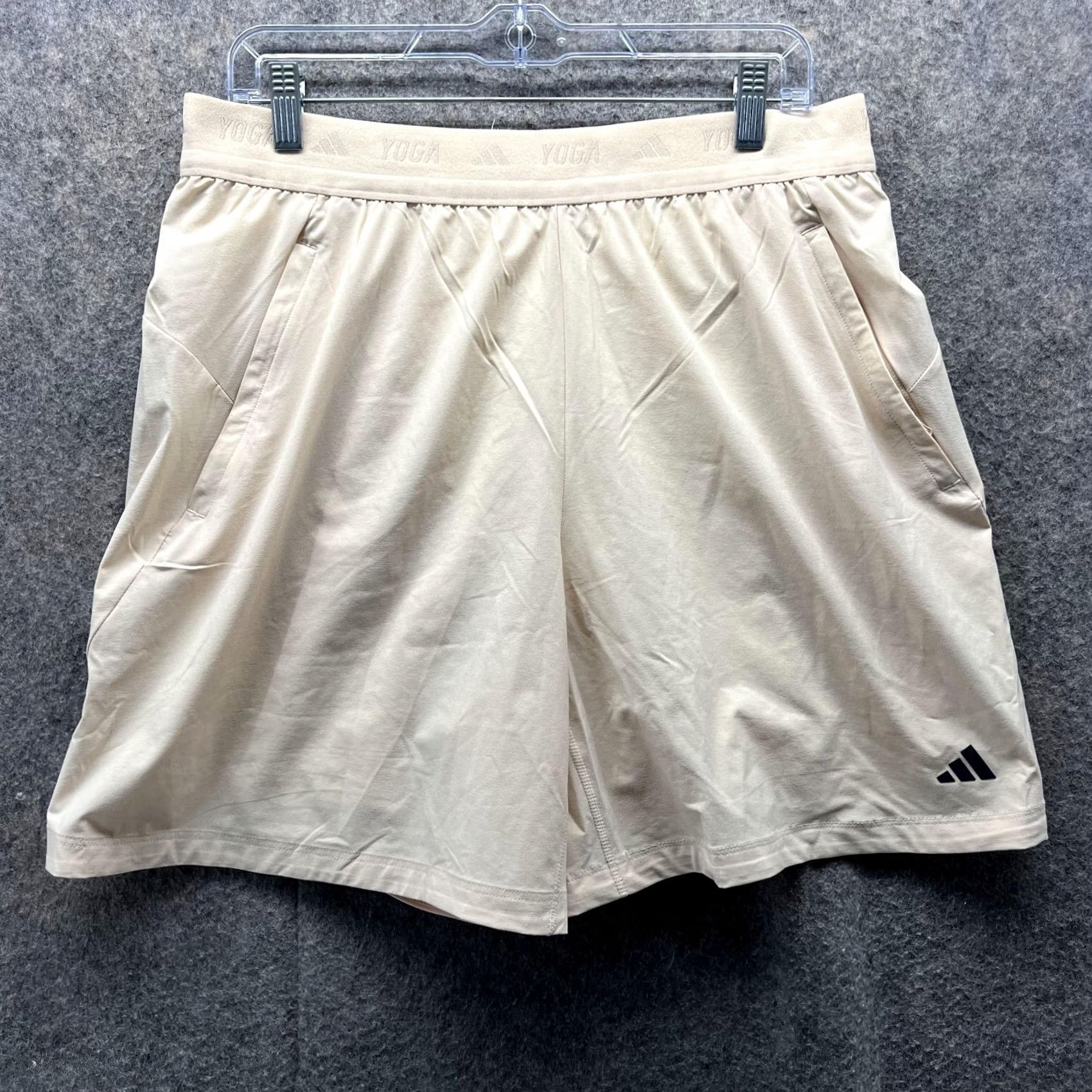 Adidas Adidas Shorts Men Large Adult Large Athletic Training Stretch Aeroplay Lined Yellow Size US 33 - 2 Thumbnail