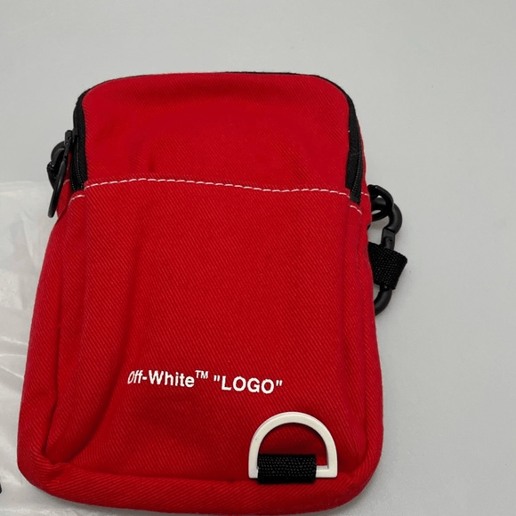 OffWhite OffWhite Red Denim Crossbody Hip Bag Off White Grailed