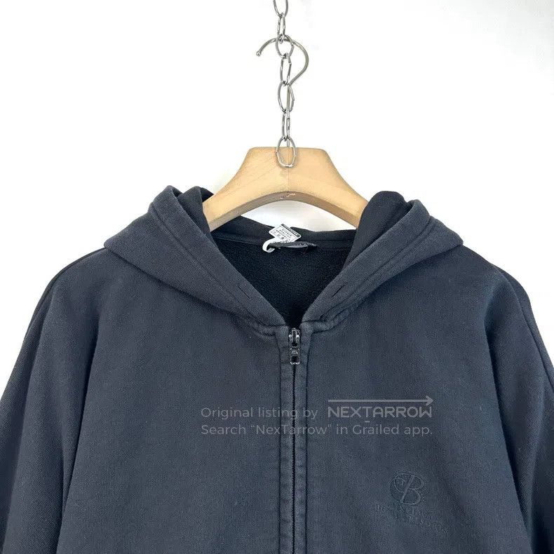 Balenciaga Balenciaga Black Embroidered Logo Zipper Hooded Sweatshirt Size US XS / EU 42 / 0 - 3 Thumbnail
