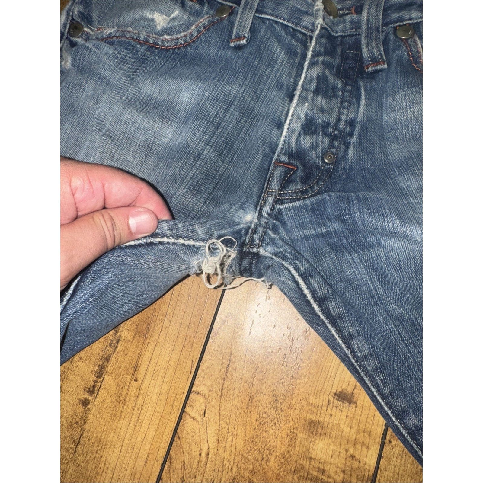 G-Star × Vintage G Star Raw Denim Jeans Blue 30x29 Distressed Y2K Core Size US 30 / EU 46 - 4 Thumbnail