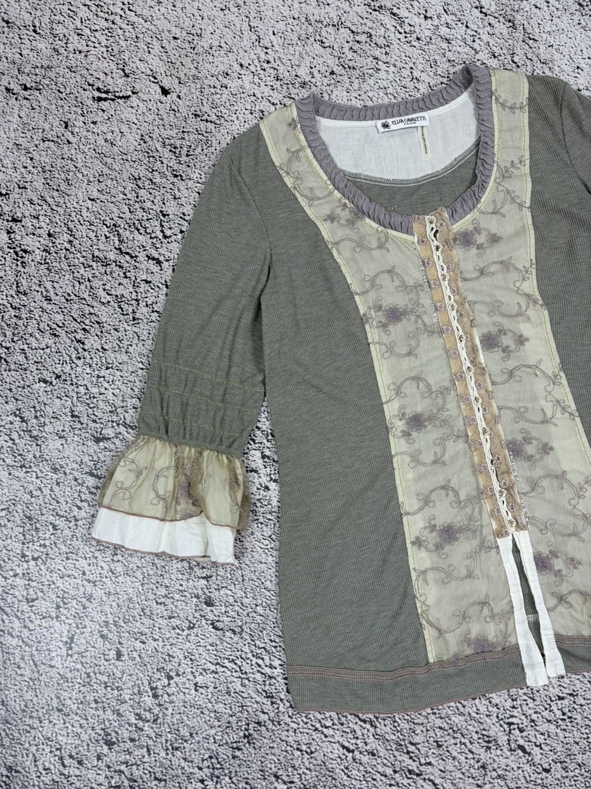 Elisa Cavaletti Elisa Cavaletti Fairycore Babydoll Boho Lace Ruffle Top L Size L / US 10 / IT 46 - 2 Thumbnail