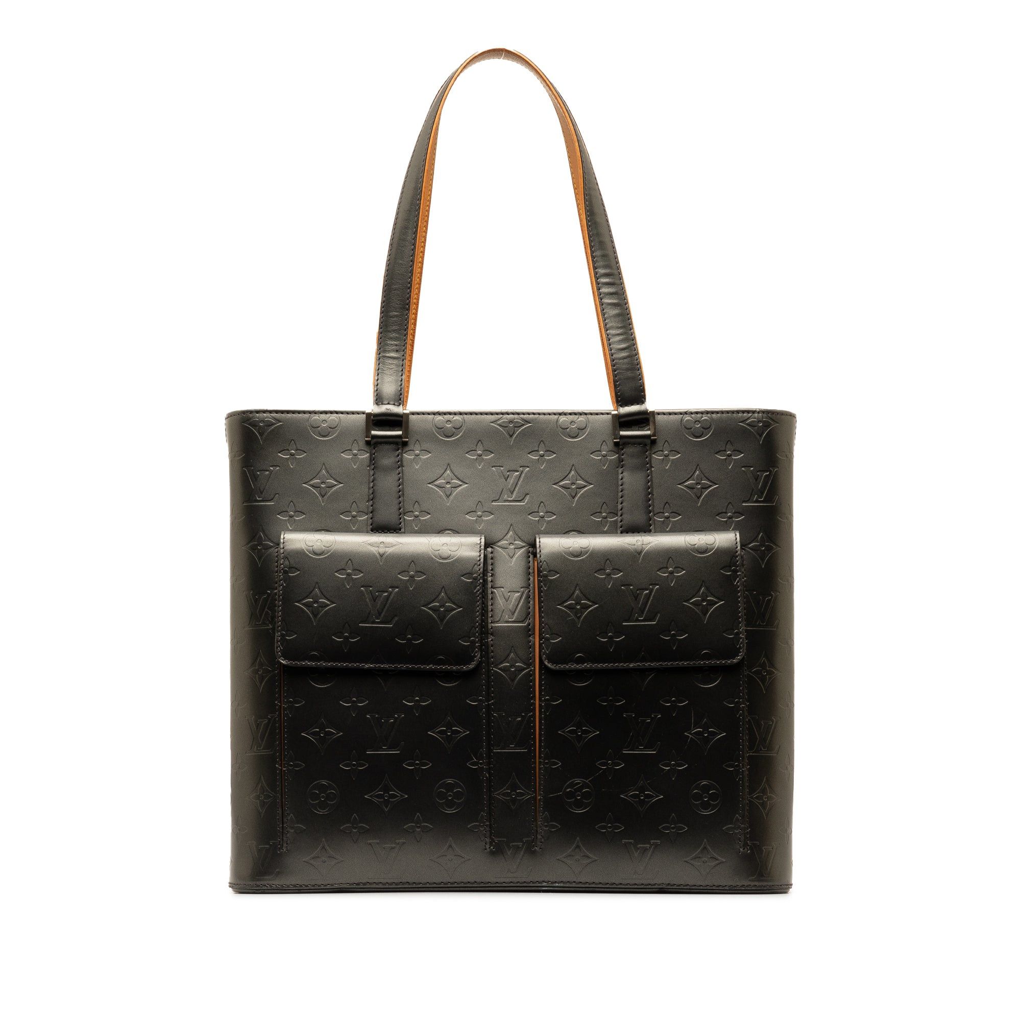 image of Louis Vuitton Monogram Mat Wilwood Tote Bag in Grey, Women's