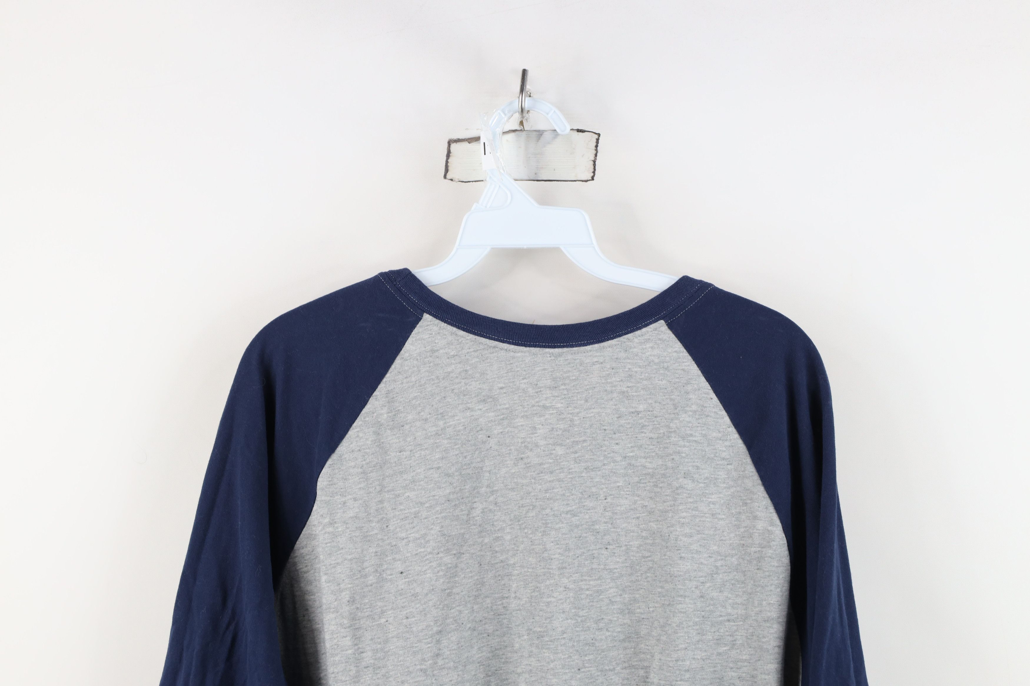 Nike Vintage Y2K Nike Swoosh Baseball Raglan T-Shirt Gray Blue Size US XL / EU 56 / 4 - 12 Thumbnail