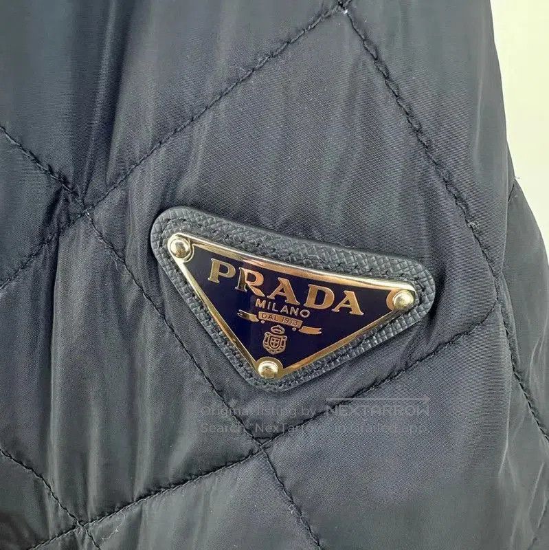 Prada Prada Men's Dark Blue Quilted Down Jacket. Size US S / EU 44-46 / 1 - 3 Thumbnail