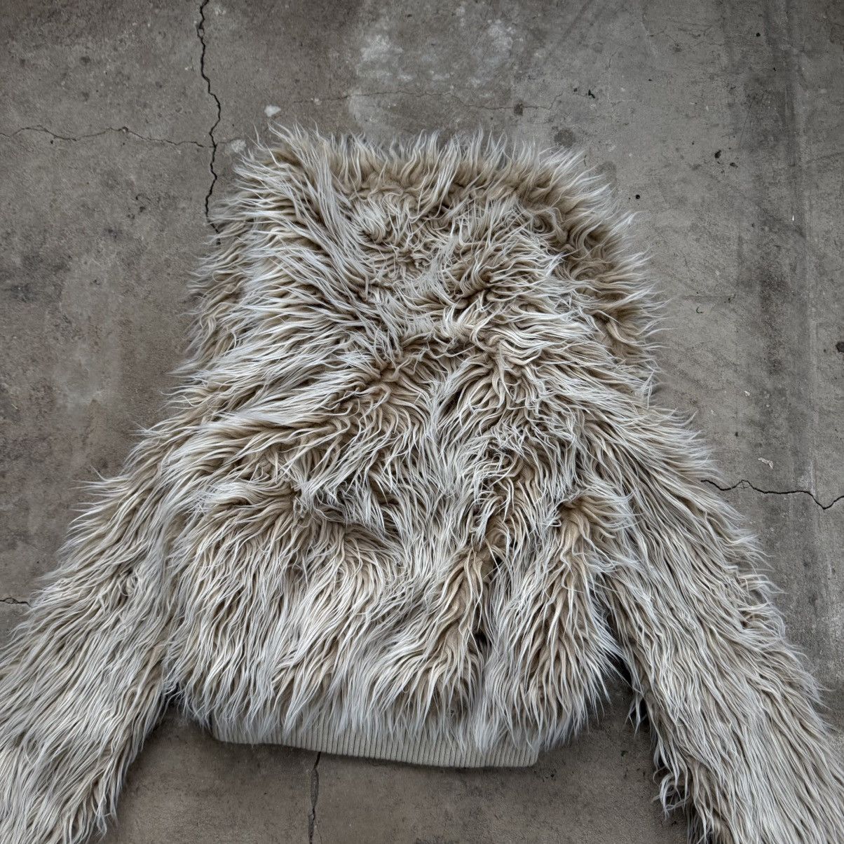 If Six Was Nine 00's River Island Crop Faux Fur High Neck Bomber Jacket Size S / US 4 / IT 40 - 5 Thumbnail