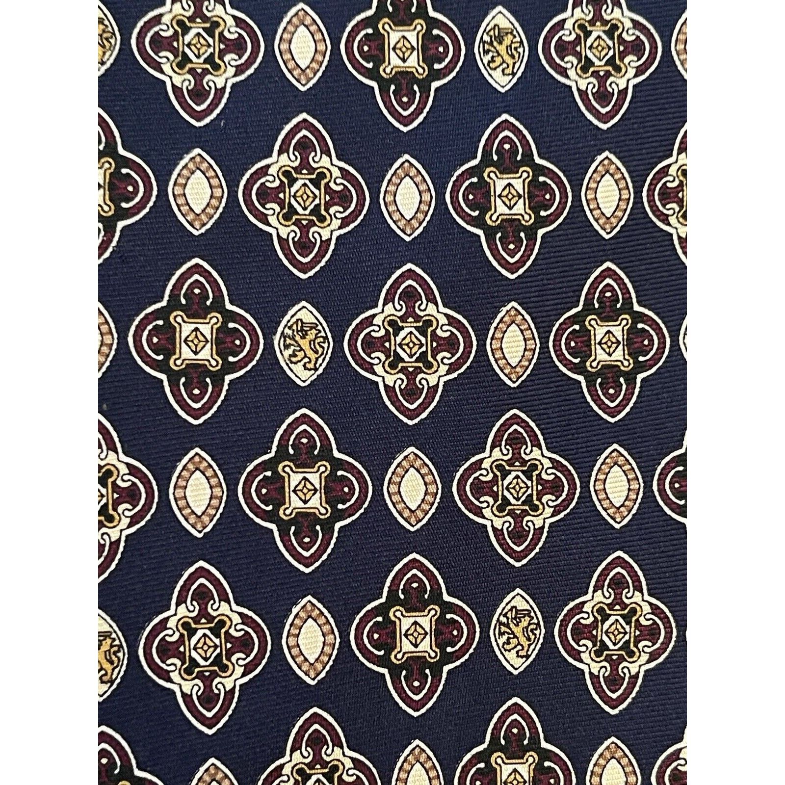 Tommy Hilfiger Tommy Hilfiger Blue Burgundy 100% Italian Silk Made In Usa Size ONE SIZE - 9 Thumbnail