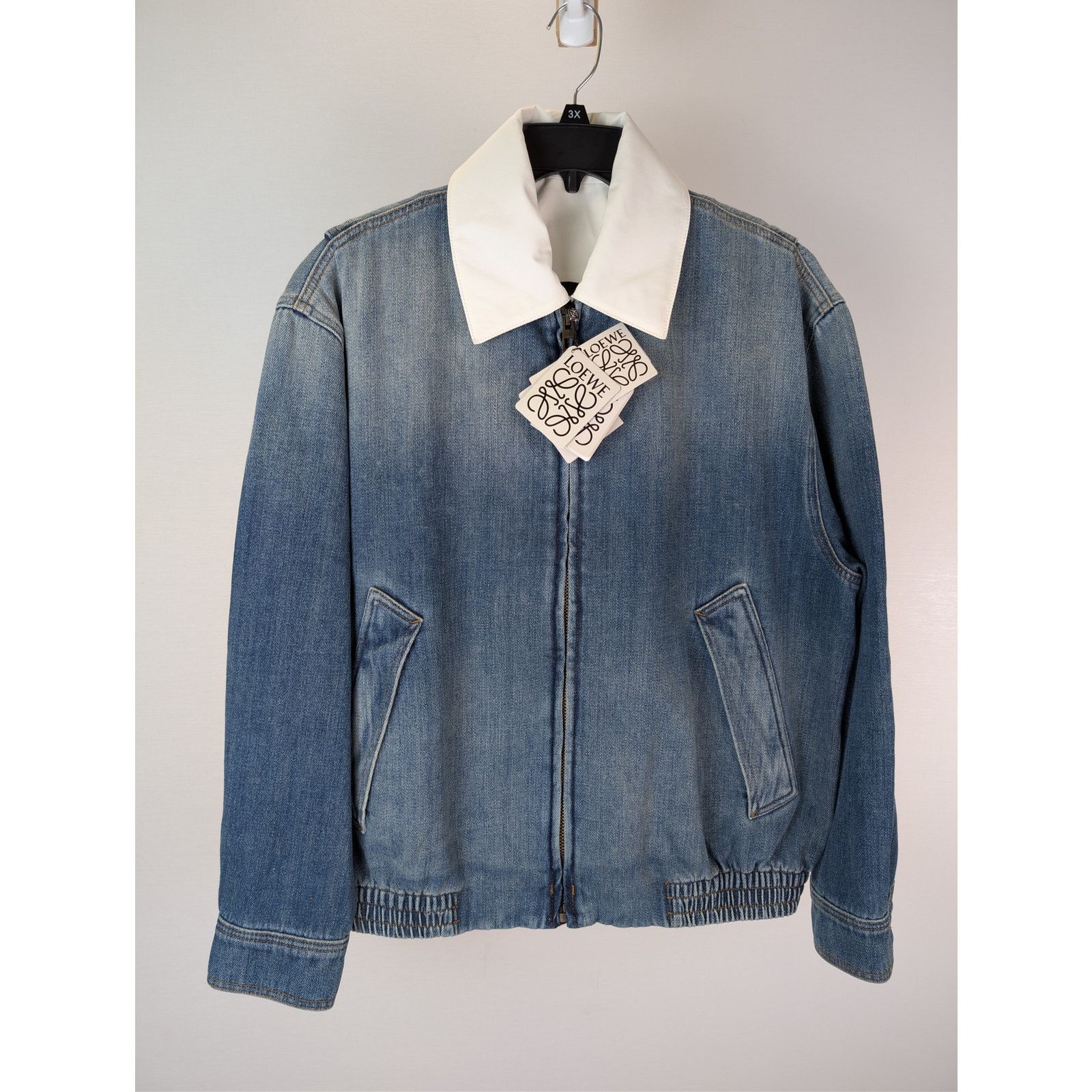 Loewe o1rshd1 Hybrid Denim Azul Zip-up Jacket in Blue Size US M / EU 48-50 / 2 - 2 Thumbnail