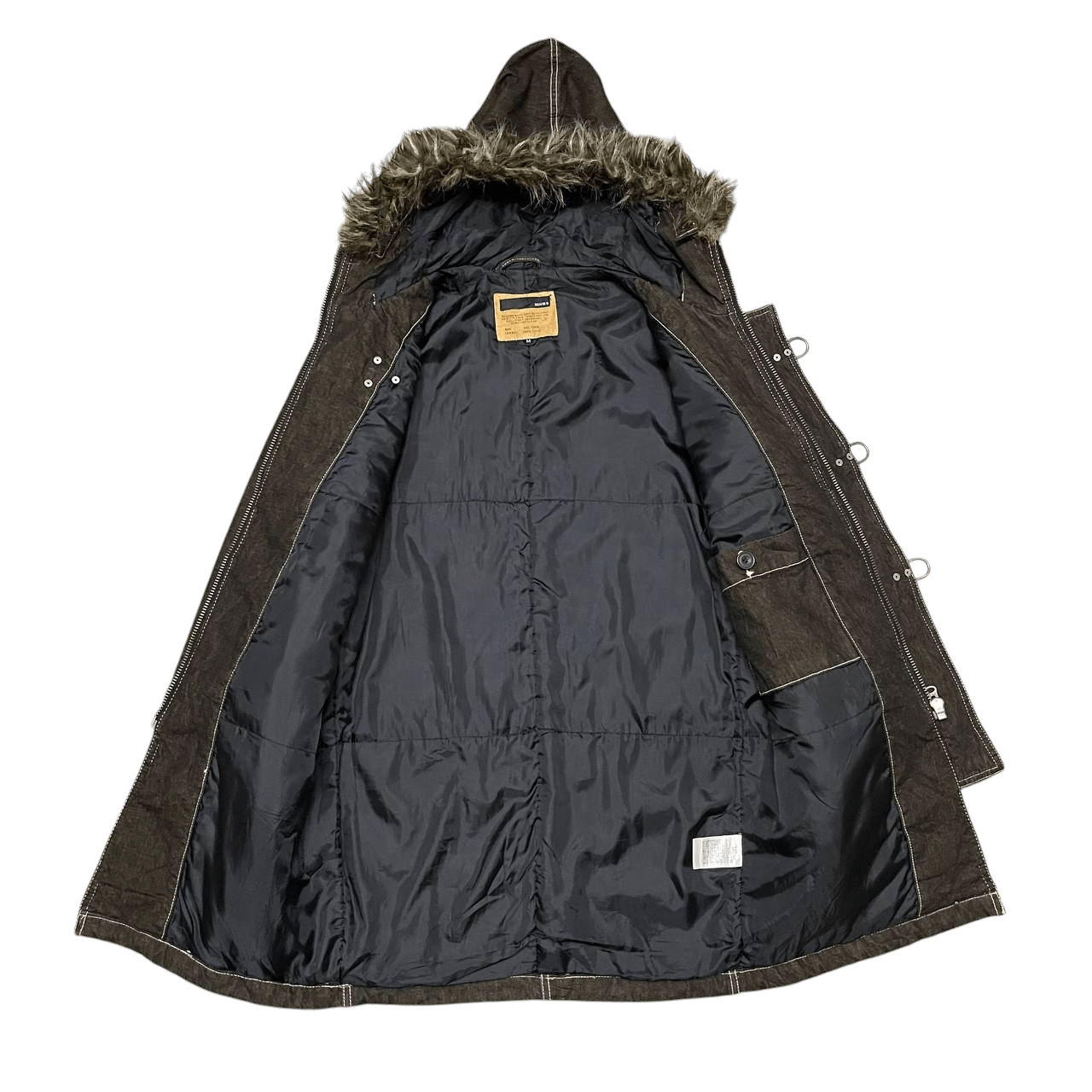14th Addiction Vintage Blue 5 Fur Hooded Jacket ifsixwasnine lgb style Size US M / EU 48-50 / 2 - 5 Thumbnail