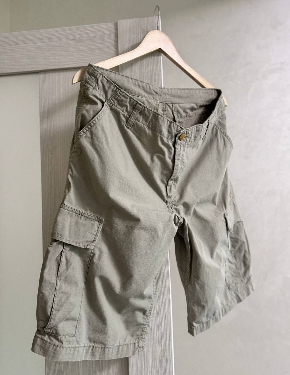 Carhartt × Vintage Carhartt Carpenter Cargo Faded Shorts Work Shorts Y2K Size US 32 / EU 48 - 4 Thumbnail
