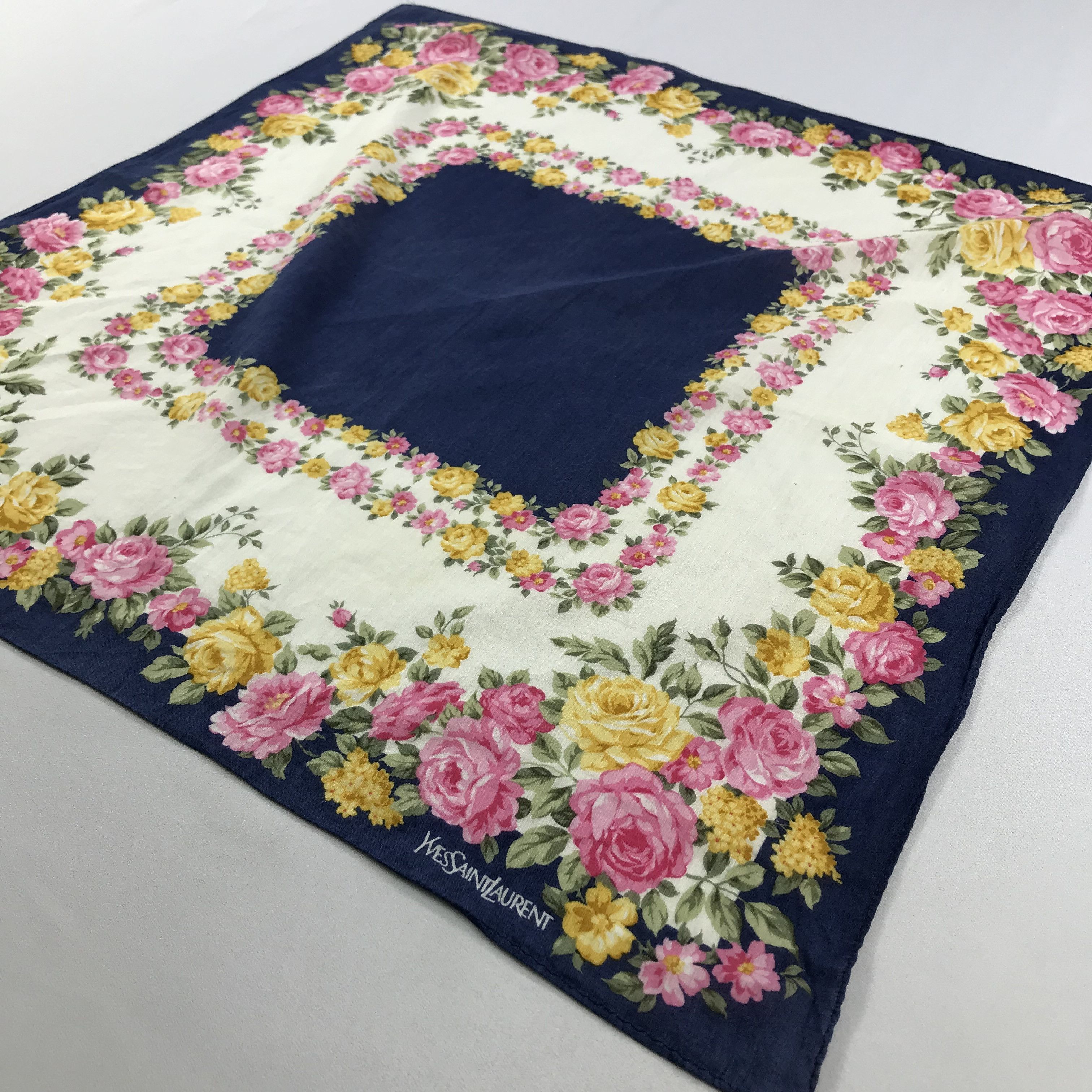 Vintage × Yves Saint Laurent Yves Saint Laurent Bandana / Handkerchief/Neckerchief -S2695 Size ONE SIZE - 2 Thumbnail