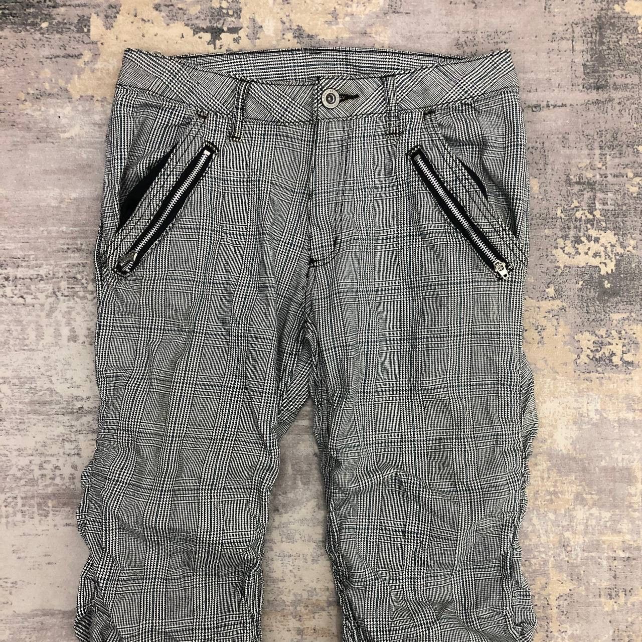 Japanese Brand P866. HOUNDSTOOTH ZIPPER PANTS Size 30" / US 8 / IT 44 - 2 Thumbnail