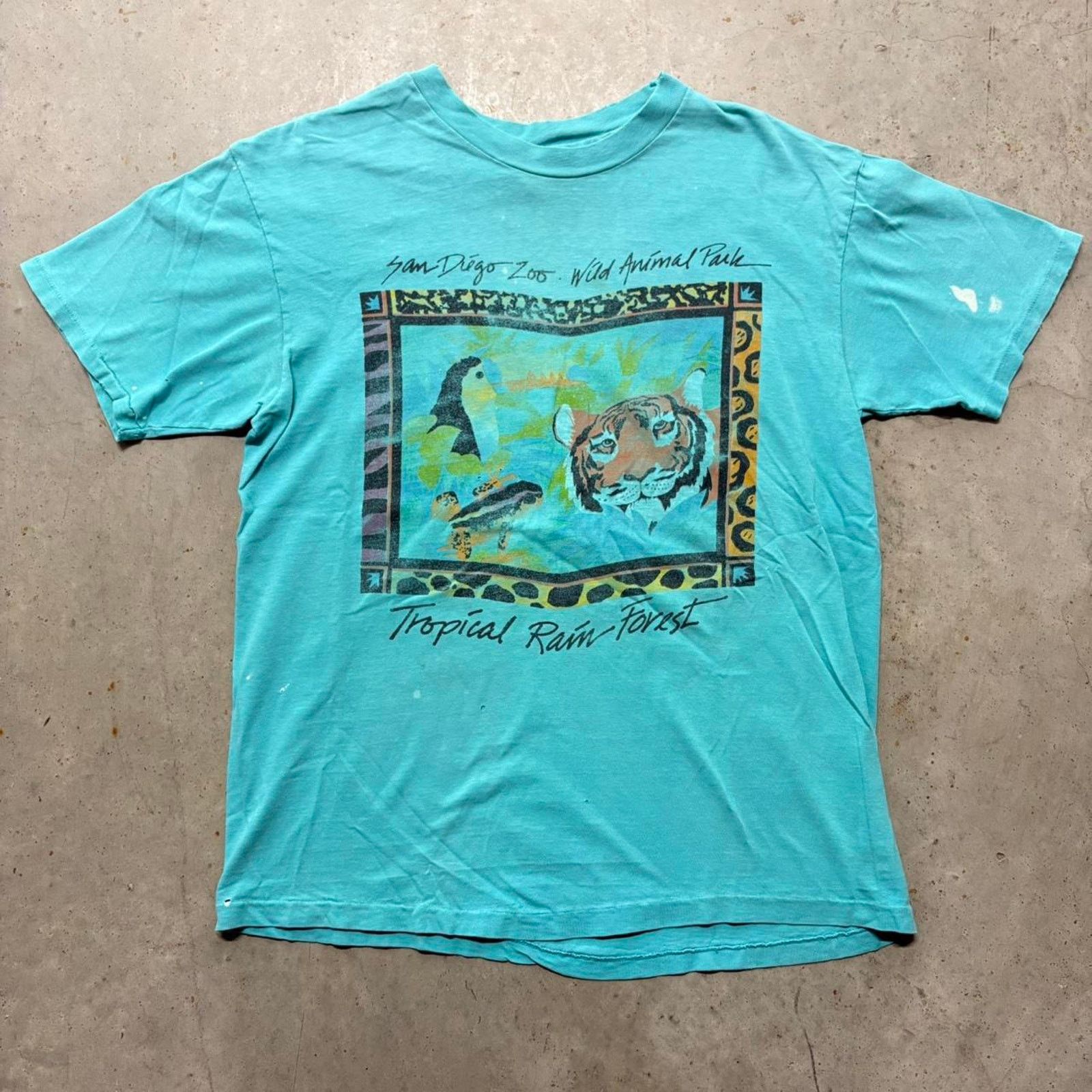 Japanese Brand × Vintage Crazy Vintage 80s San Diego Zoo Animals Distressed T Shirt Size US L / EU 52-54 / 3 - 1 Thumbnail