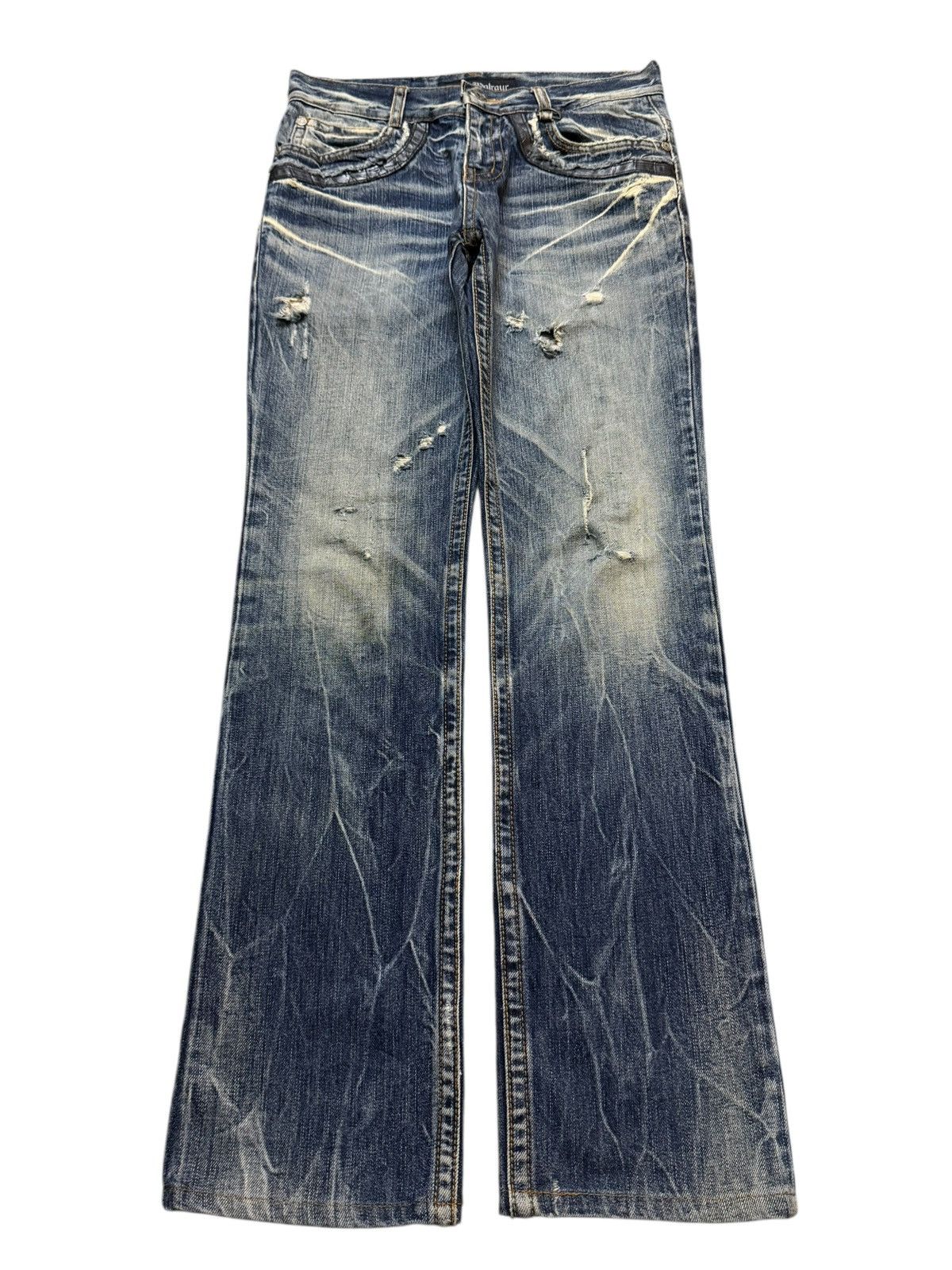 If Six Was Nine Vintage 90s Japan Andre Malraur Faded Thunder Wash Bleached Size US 30 / EU 46 - 1 Thumbnail