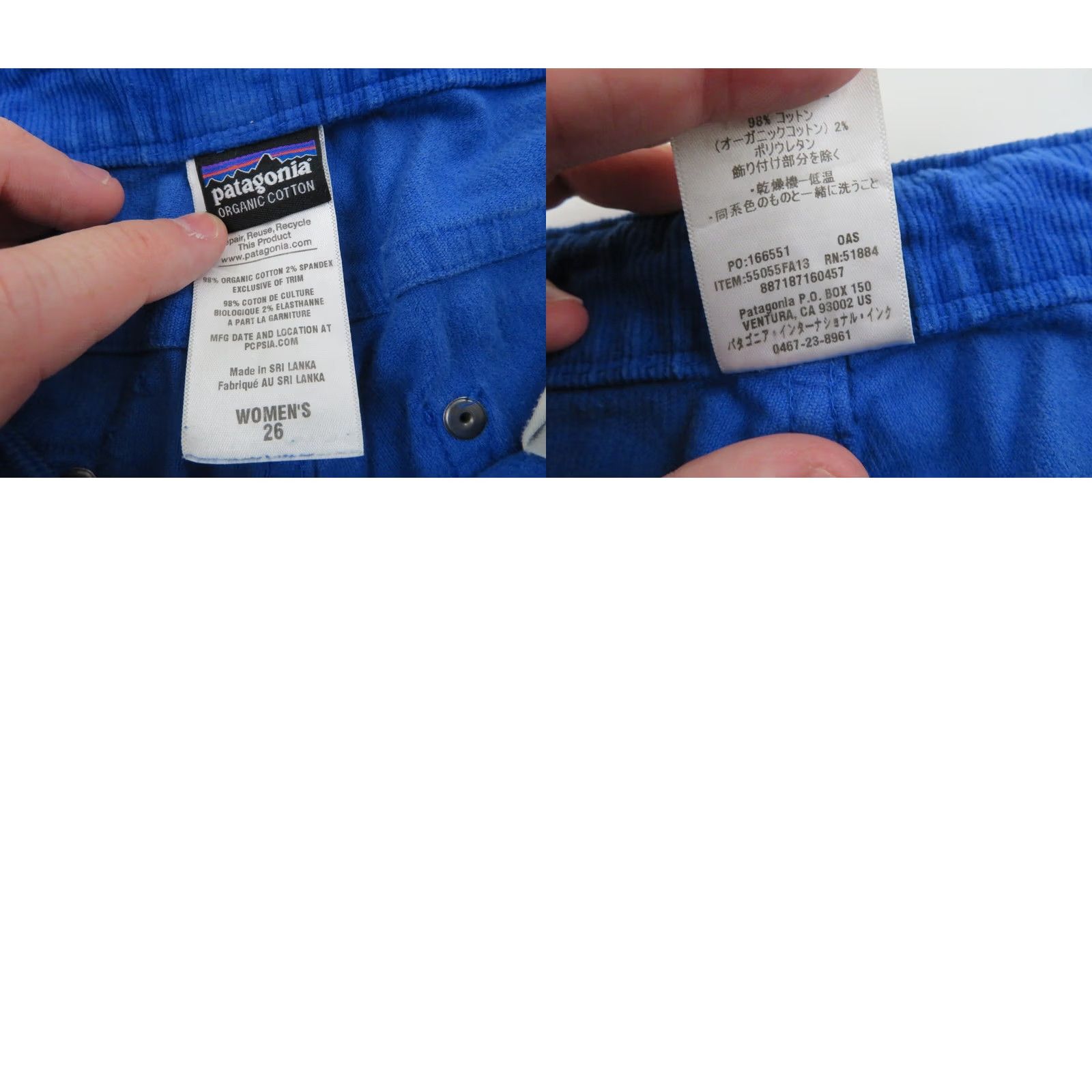 Patagonia VINTAGE Patagonia Slim Fit Corduroy Pants Womens 26 28 Blue Slimming Tiny 90s Y2K Retro Jeans Patrick? Size 26" / US 2 / IT 38 - 8 Thumbnail