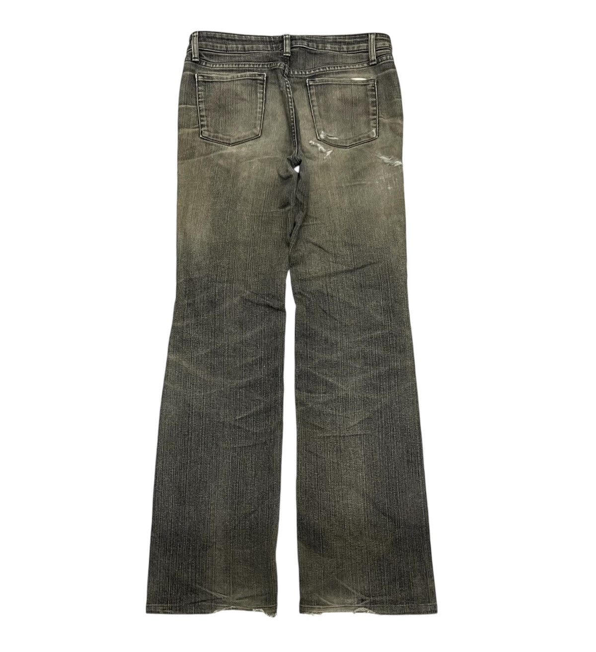 If Six Was Nine 2000s IFSIXWASNINE INSPIRED DISTRESSED FLARE JEANS Size US 30 / EU 46 - 3 Thumbnail