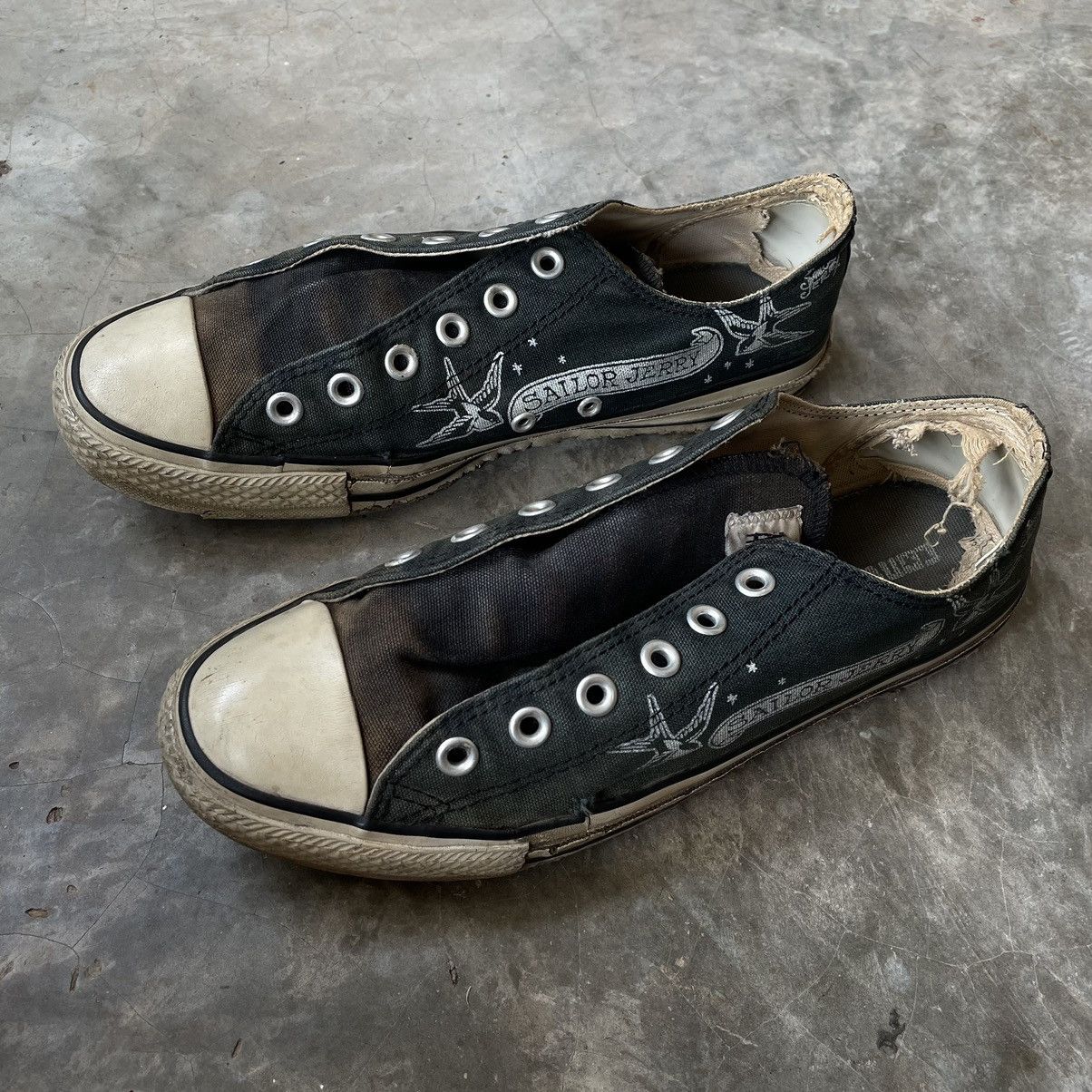 Converse × Vintage Converse sailor jerry shoe Size US 8 / EU 41 - 1 Thumbnail