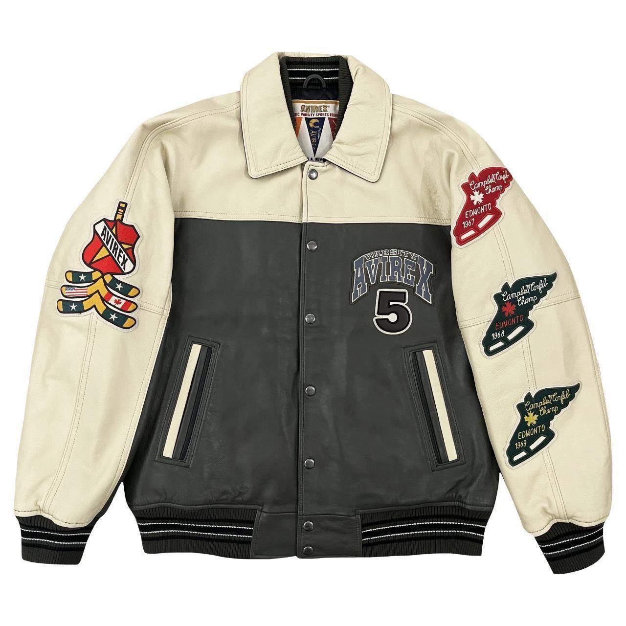 Avirex Avirex North West Wildbears Leather Varsity Jacket Size US XL / EU 56 / 4 - 1 Thumbnail