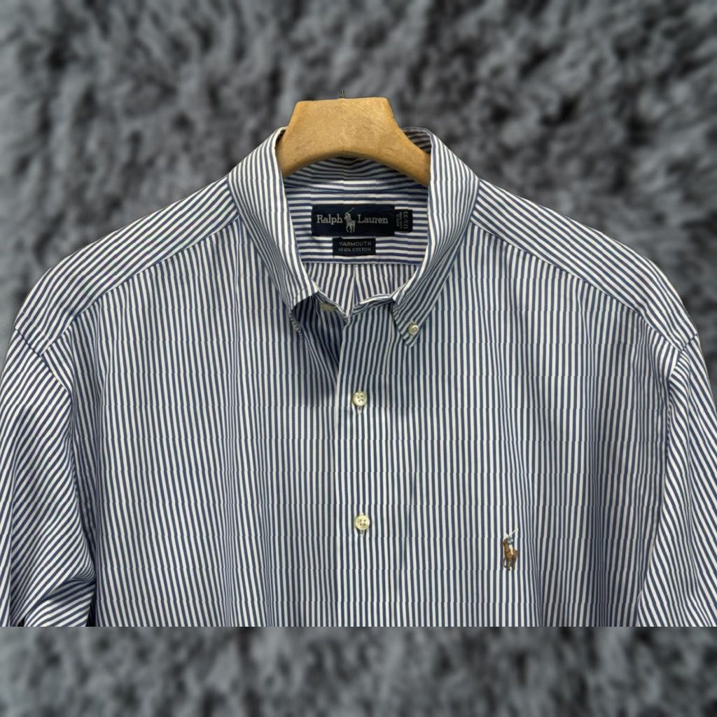 Ralph Lauren Ralph Lauren Mens 17 1/2 33 Striped Long Sleeve Button Up Shirt Yarmouth Pony Size US XXL / EU 58 / 5 - 1 Thumbnail