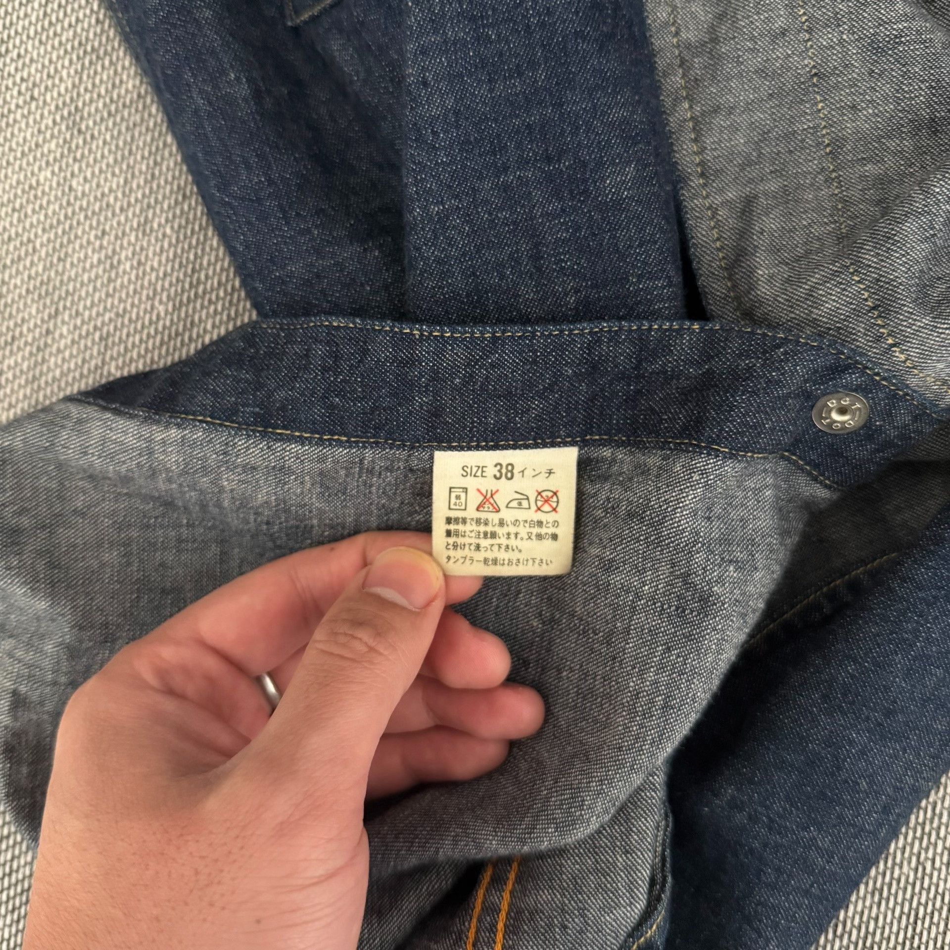 Levi's Vintage Clothing Levi's LVC Western Raw Denim Shirt Size US L / EU 52-54 / 3 - 8 Thumbnail