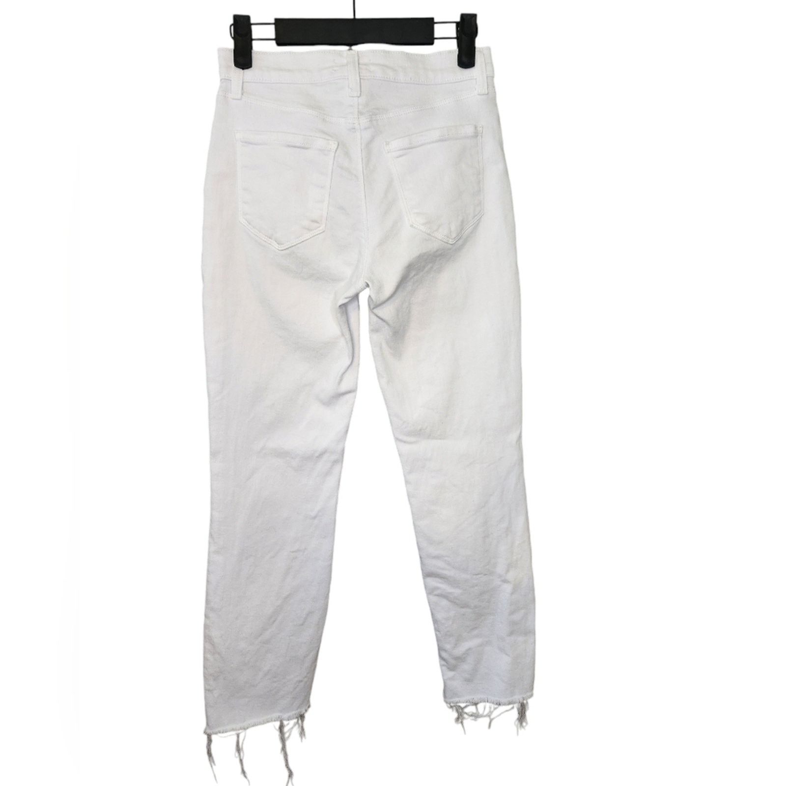 L'AGENCE L'Agence Sada Crop Slim Leg High Rise White Jeans 24 Size 24" / US 00 / IT 34 - 4 Thumbnail