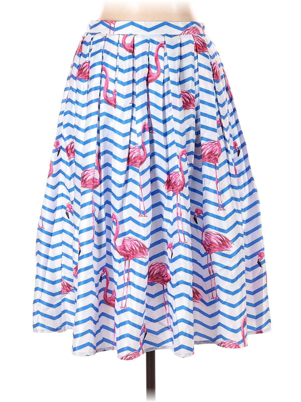 Designer Chicwish Stripped Flamingo Skirt Size 36" / US 14 / IT 50 - 1 Thumbnail